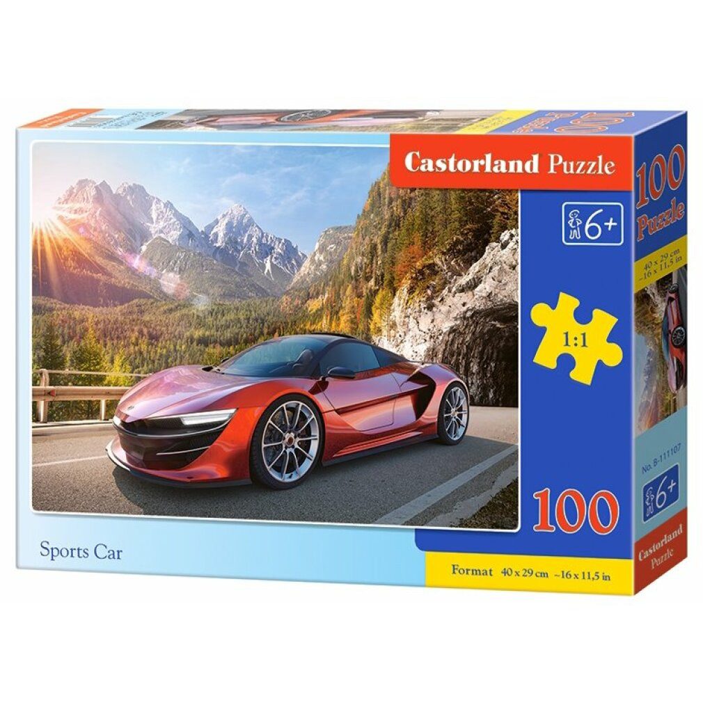 Castorland Puzzle Sportwagen-Puzzle 100 Teile, Puzzleteile