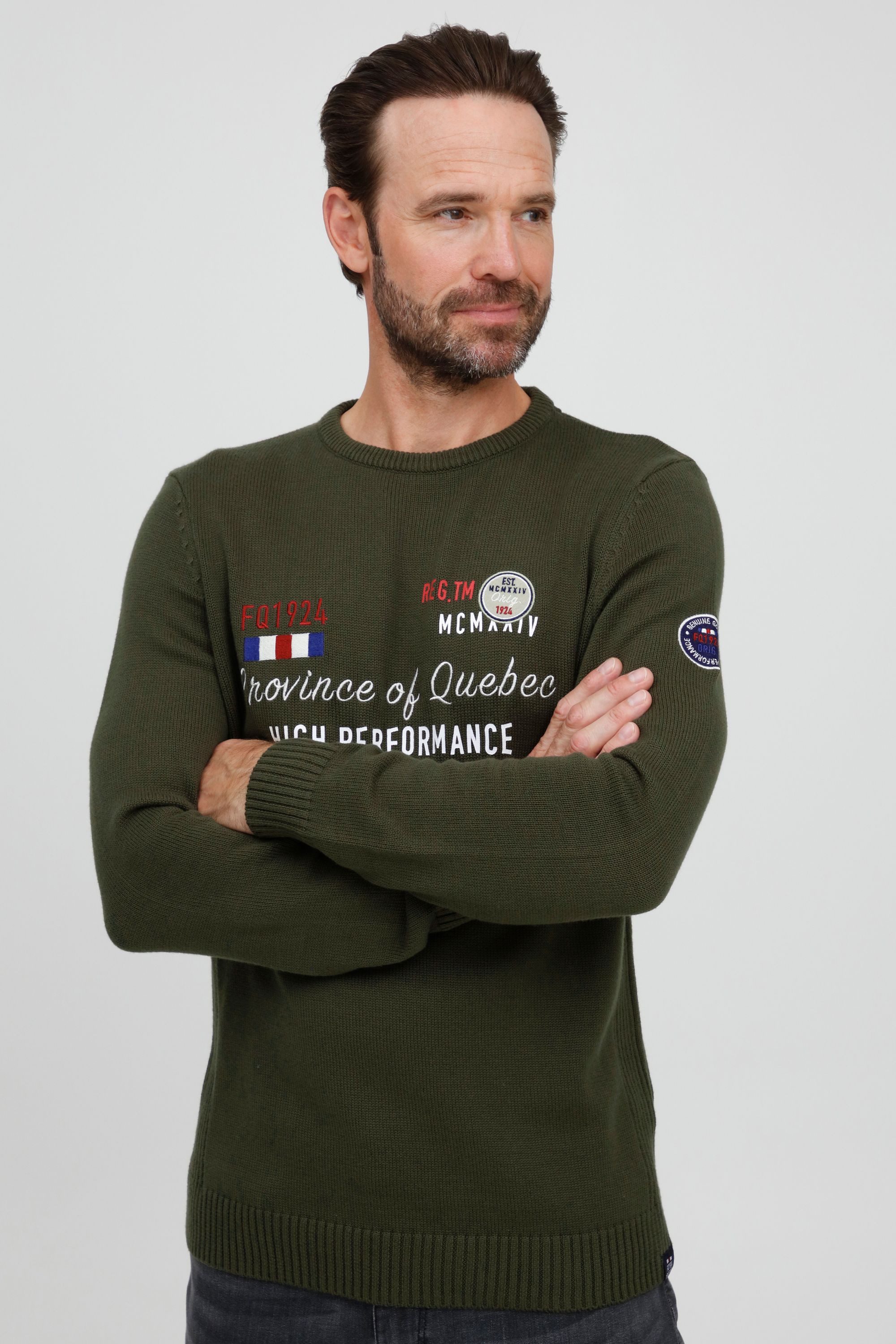 FQ1924 Strickpullover FQErlo Strickpullover mit Rundhalsausschnitt günstig online kaufen