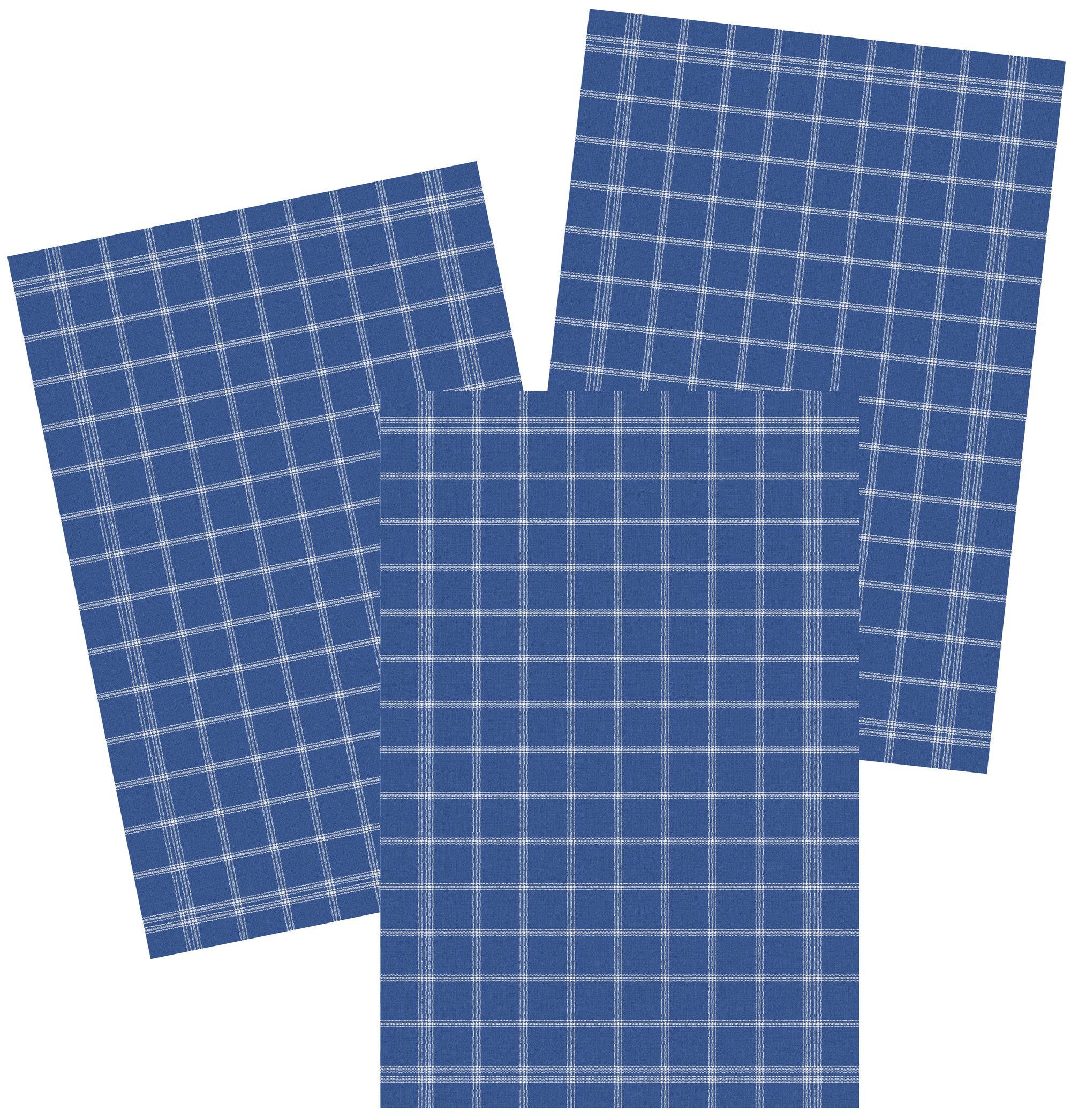 Kracht Geschirrtuch Scandic Karo, (3-tlg., 3-teilig), 3er Pack Geschirrtücher (3 Stück), ca. 50 x 70 cm, Halbleinen