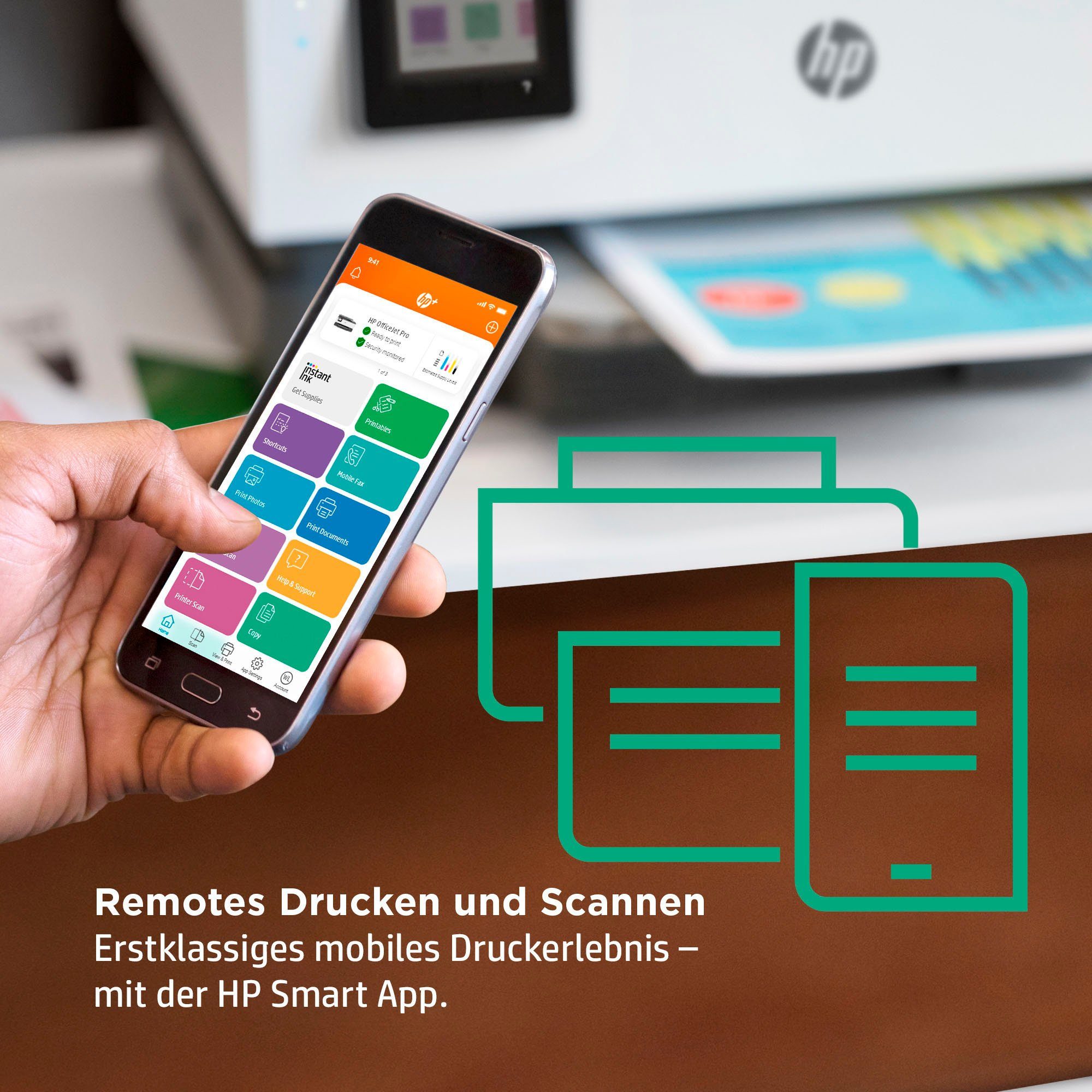 8022e All-in-One A4 (Ethernet), WLAN HP+ (Wi-Fi), Instant color (LAN Multifunktionsdrucker, kompatibel) OfficeJet Pro Ink HP