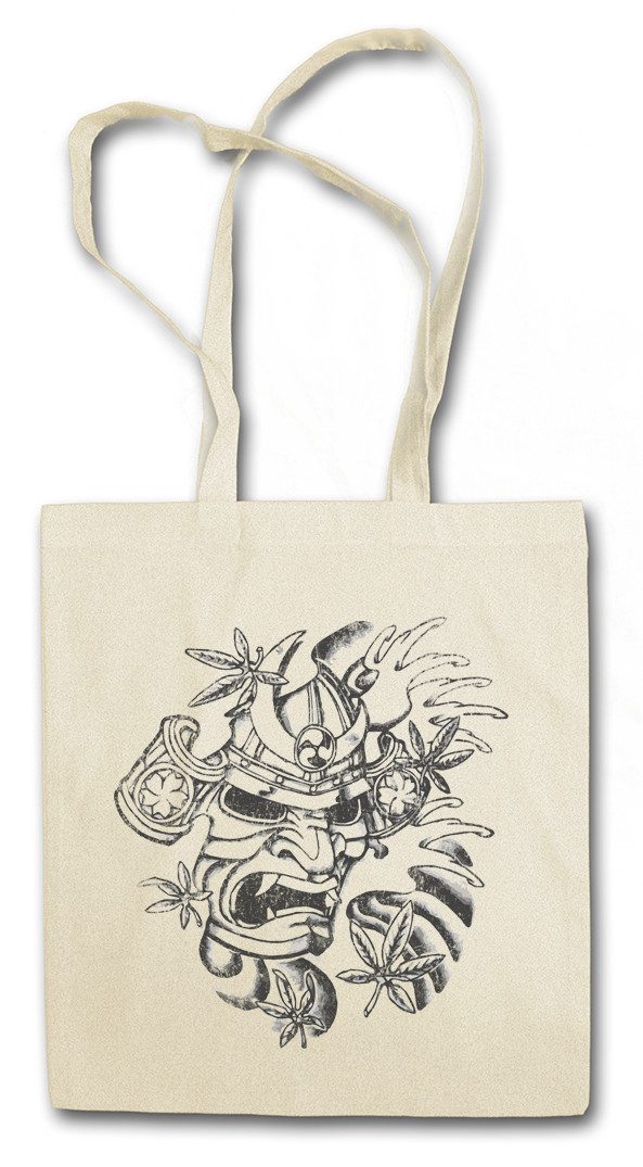 Beuteltasche Samurai VI Stofftasche Ninja Bushido Banzai Krieger Rüstung Helm