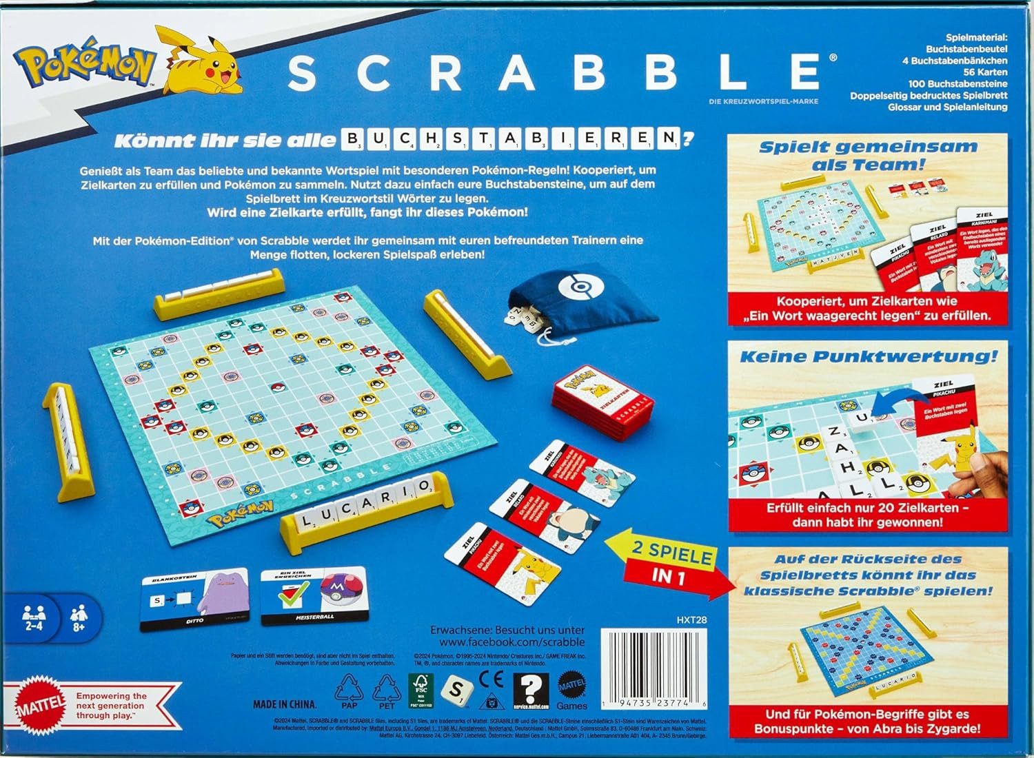 Mattel® Spiel Mattel Games Scrabble Pokémon