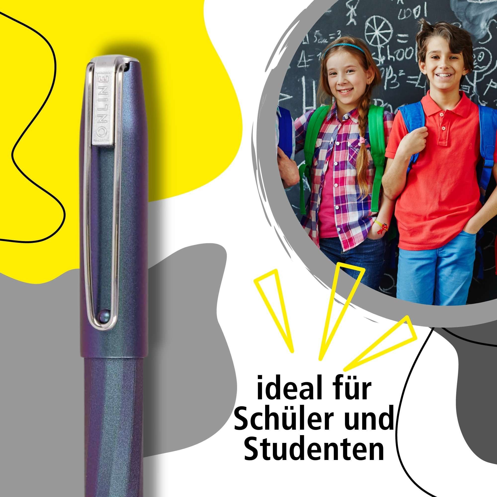 Online Pen Füller Slope, ergonomisch, ideal für die Schule, inkl. Tintenpatrone