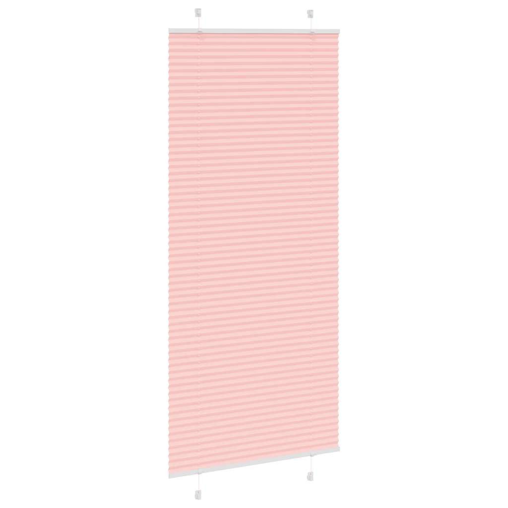 vidaXL Jalousie 90 x 200 cm Plissee Rosa 90x200 cm Stoffbreite 89,4 cm Polyester
