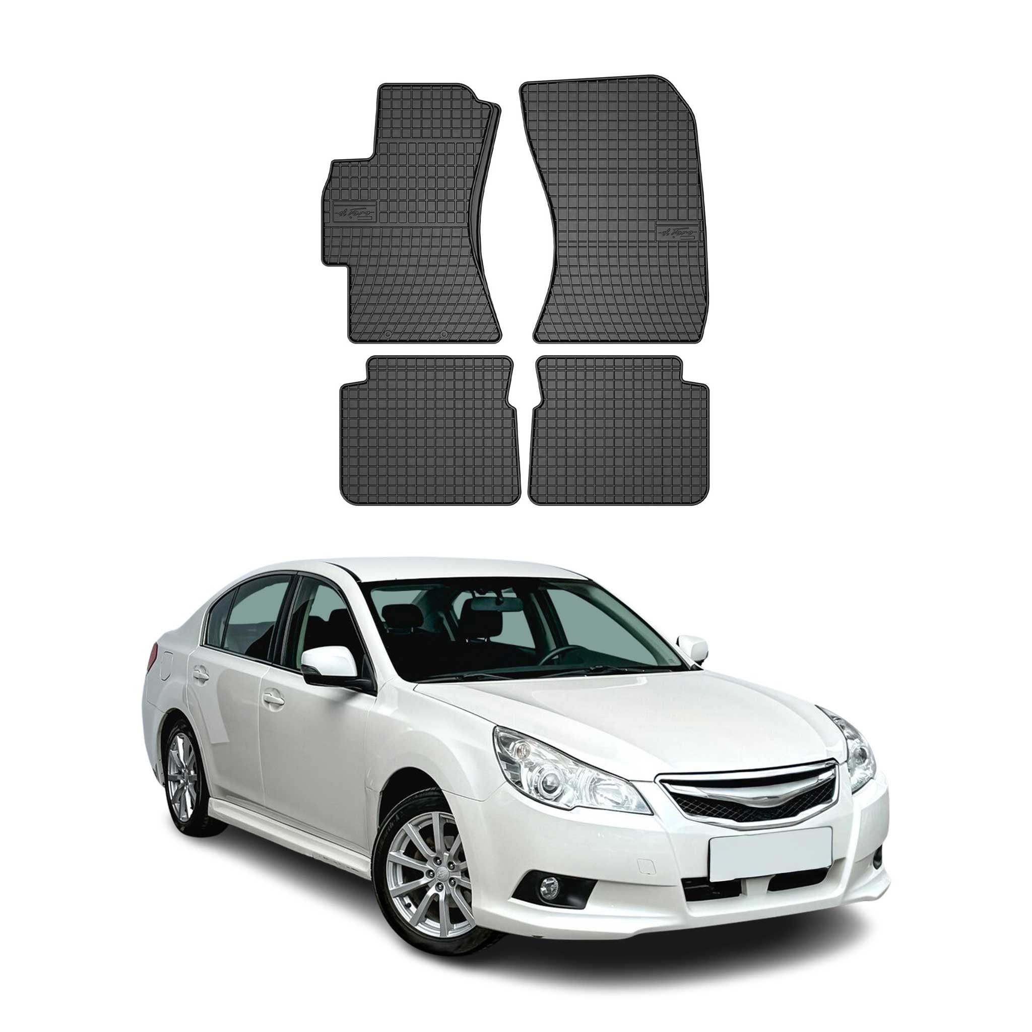 OMAC Auto-Fußmatten für Subaru Legacy 2009-2015 Schwarz 4 tlg TPE (4 St), für Subaru Legacy 2009-2015 Subaru Legacy 2009-2015, Antirutsch,Wasserfest,Einfache Installation