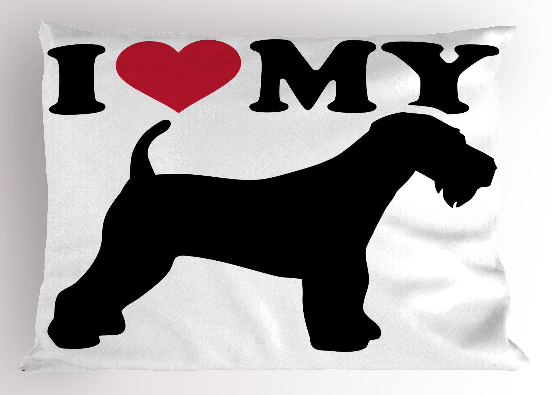 Ich King (1 Standard Size Terrier-Hundeliebe Dekorativer Kissenbezüge Stück), Kissenbezug, Gedruckter Abakuhaus meine liebe Airedale