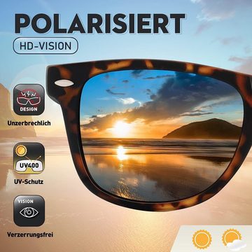 NATICY Sonnenbrille Sonnenbrille Herren Damen Polarisiert Retro Stil Rechteckig Klassisch