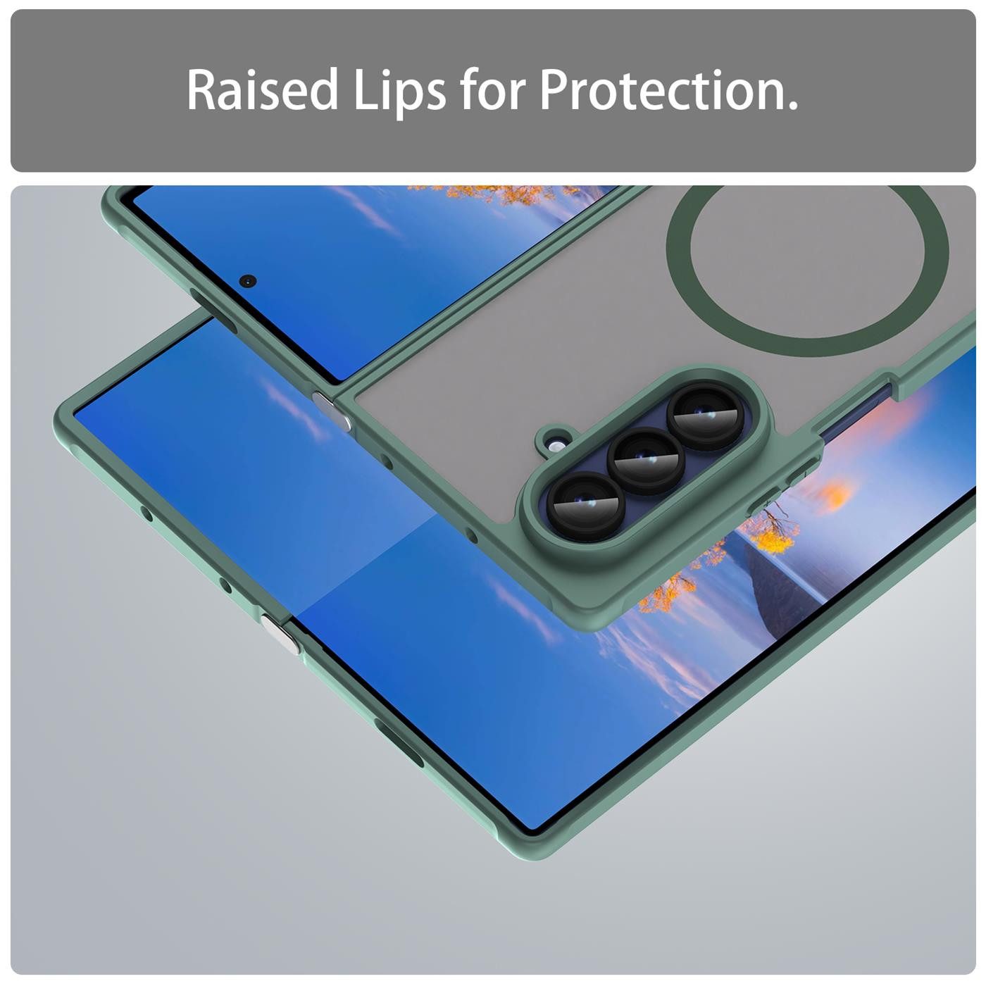 CoolGadget Handyhülle Magnet-Hülle für Samsung Galaxy Z Fold 7 Schutzhülle magnetisch 8 Zoll, Hülle Matt Stoßfest kompatibel mit QI-Laden Zubehör Kameraschutz Case