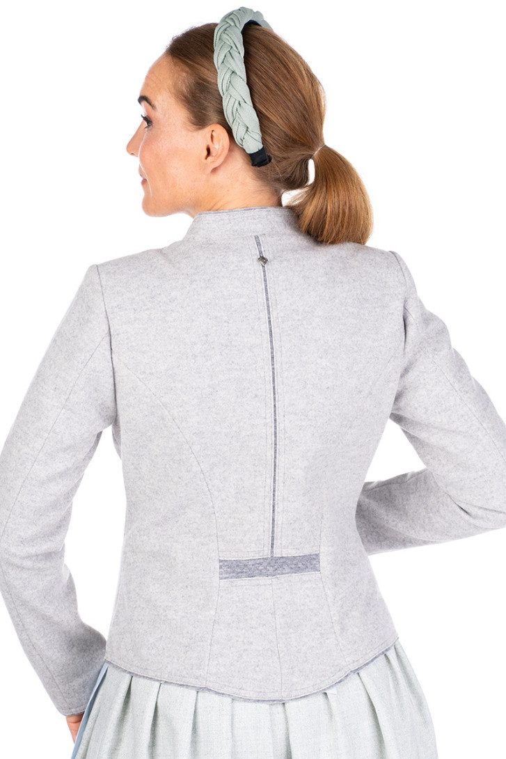 Spieth & Wensky Trachtenjacke Walkjacke Damen - HALFING - silber – Bild 2 von 3