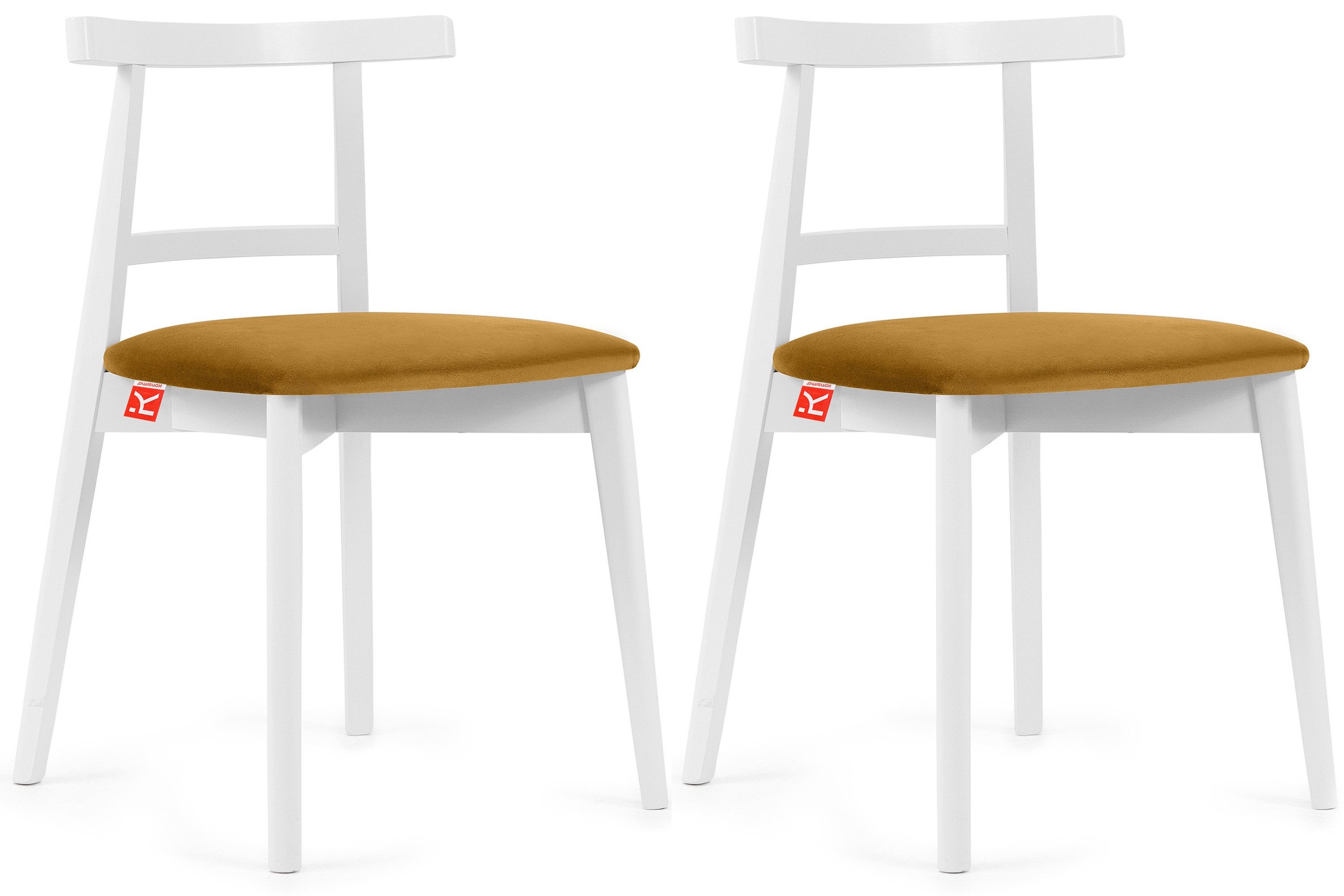KONSIMO® Holzstuhl Esstischstühle LILIO Holzstühle, Polsterstühle 2 St., Japandi (weiße Rahmenfarbe), hergestellt in der EU, Buchenholzrahmen, fertigmontiert