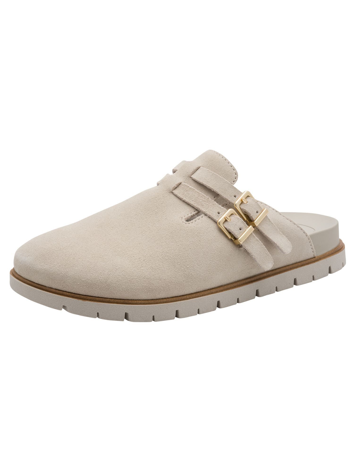 WIDE FIT comfortFit aus Leder kein Absatz Pantolette