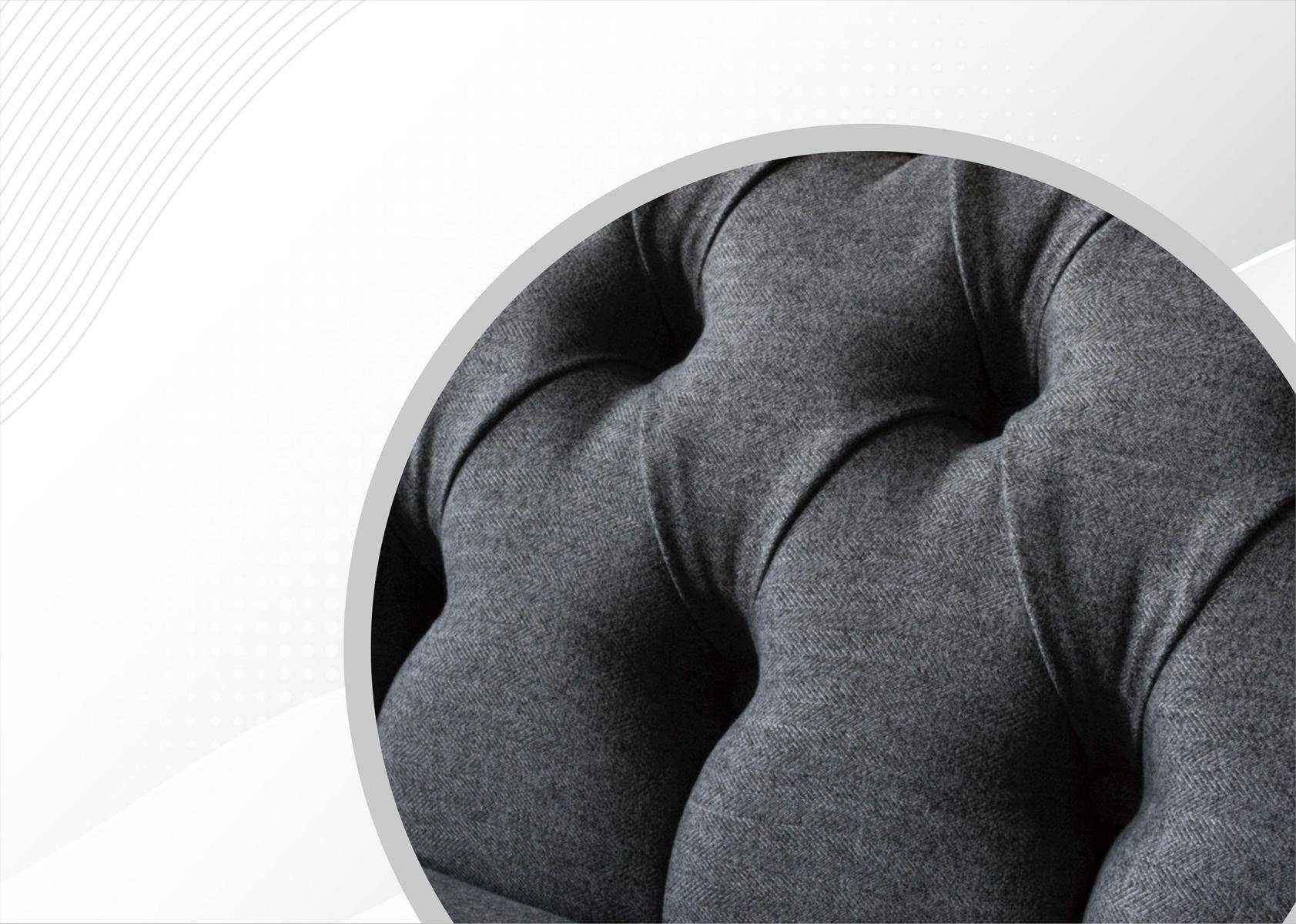 JVmoebel Sofa, xxl Big Textil Sofa 3 Polster Sitzer Chesterfield Sitz Couch Stoff