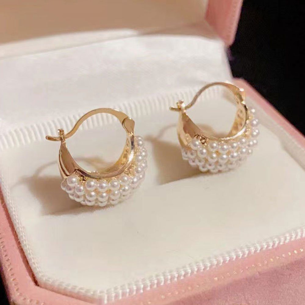 AUzzO~ Paar Ohrhänger Ohrringe Brautpaar Koralle Ohrringe für Vintage Damen Braut Paar