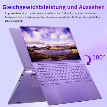 UDKED Hochauflösendes Display Notebook (Intel N95, UHD Grafik, 256 GB SSD, 16 GB RAM, mit lange Akkulaufzeit,Vielseitigen Anschlussmöglichkeiten)