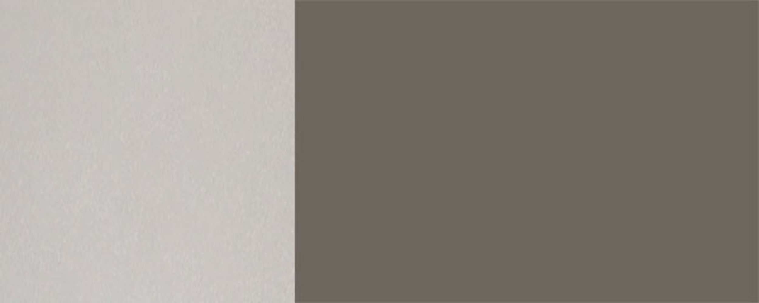 grifflos mit Korpusfarbe Klapphängeschrank Hochglanz Glaseinsatz qurazgrau 1-türig Napoli Feldmann-Wohnen RAL 7039 80cm und wählbar (Napoli) Front-