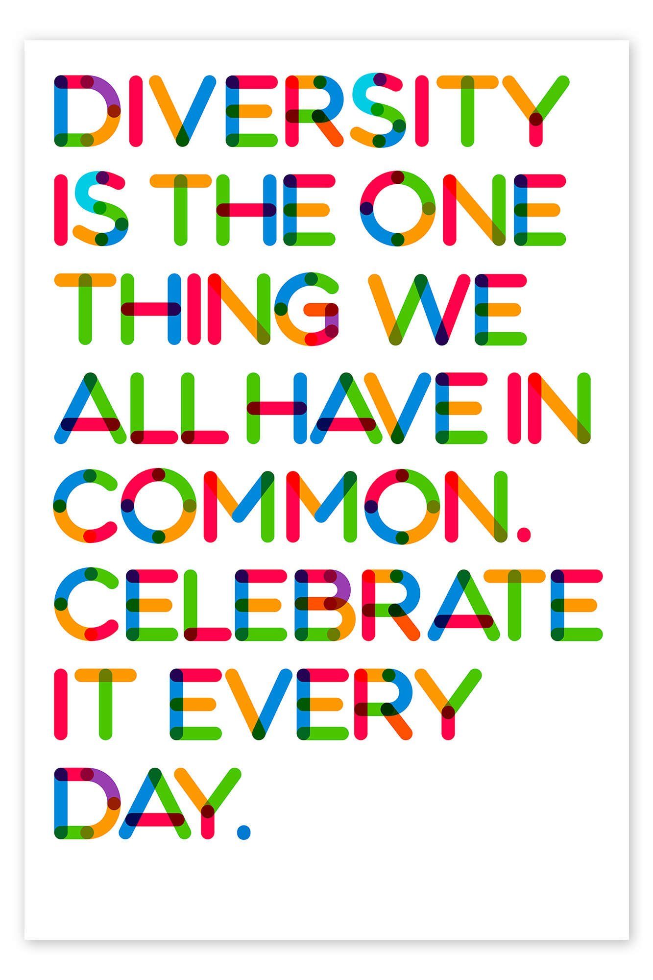 Posterlounge Wandbild Diversity I, THE USUAL DESIGNERS, erhältlich als Poster, Leinwandbild, Wandsticker oder Acrylglasbild