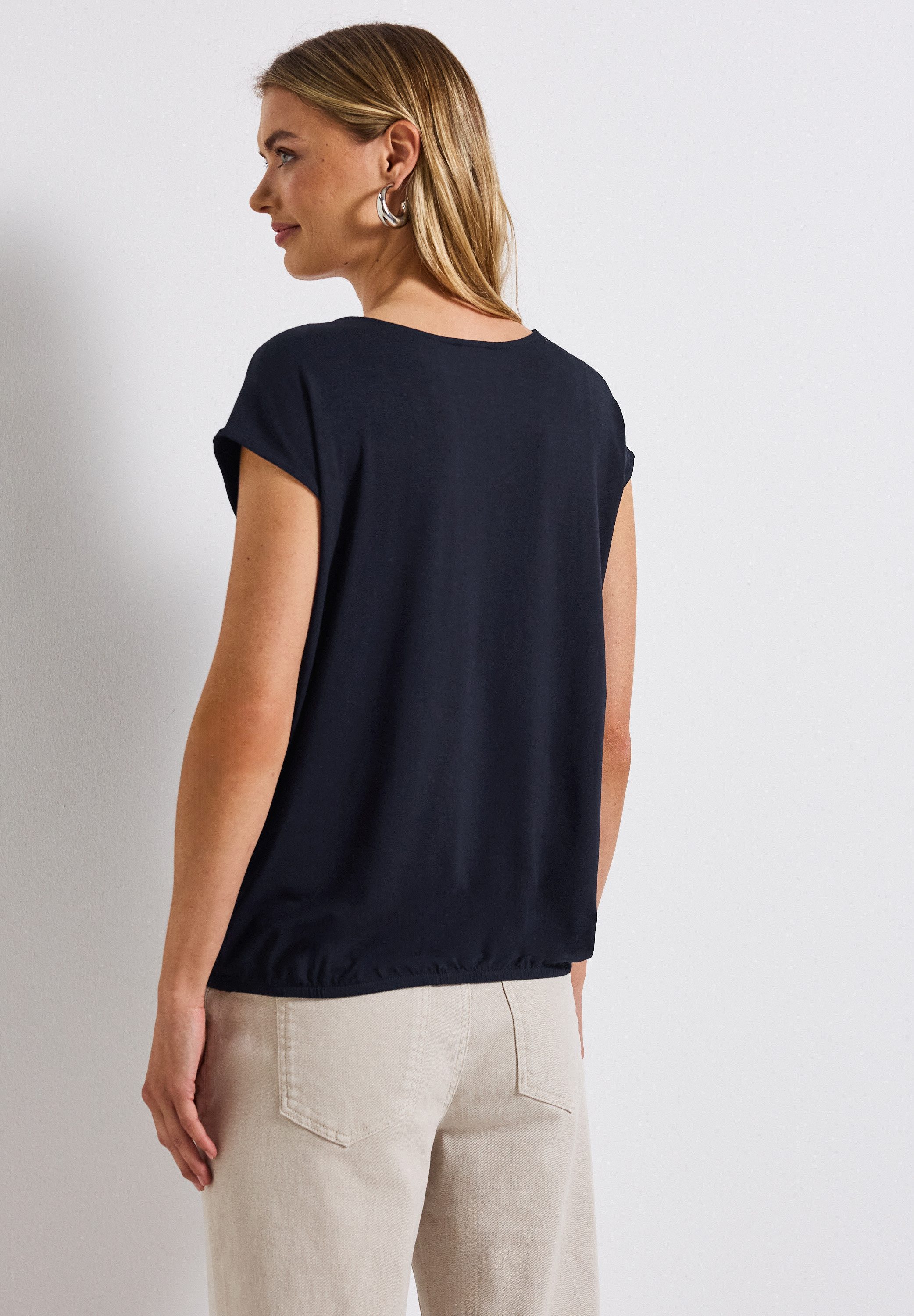 STREET ONE T-Shirt, bestehend aus einem Materialmix günstig online kaufen