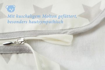 Alvi® Babyschlafsack Alvi Baby Kugelschlafsack Molton, Sommerschlafsack ärmellos, weicher Stoff aus 100% Baumwolle, Schlafsack trocknergeeignet, bis 60 Grad waschbar