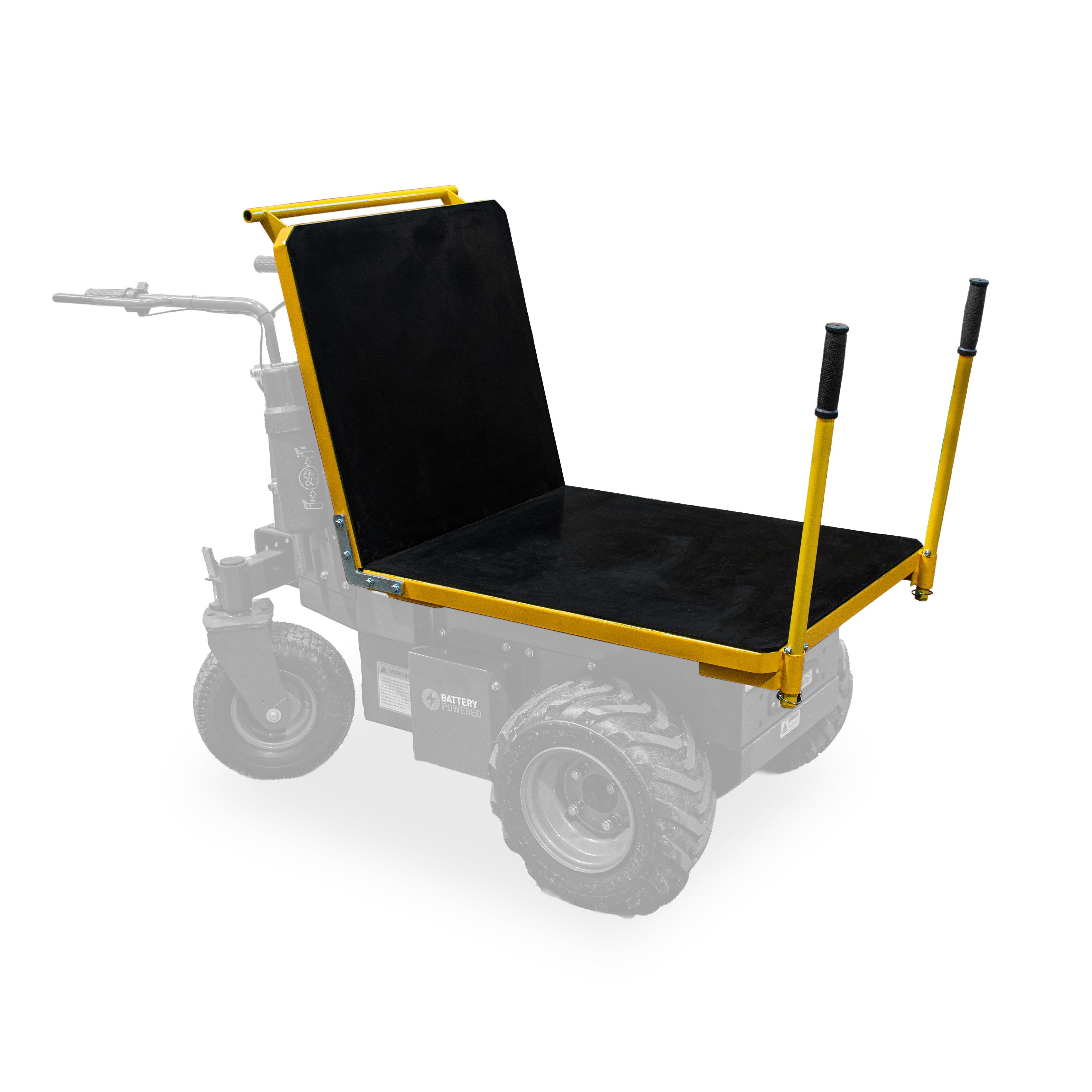 BAMATO Motorschubkarre - Transportaufsatz für Mini Transporter MTR-500REPRO, 1-tlg., Flachladeaufsatz, hydraulisch kippbar