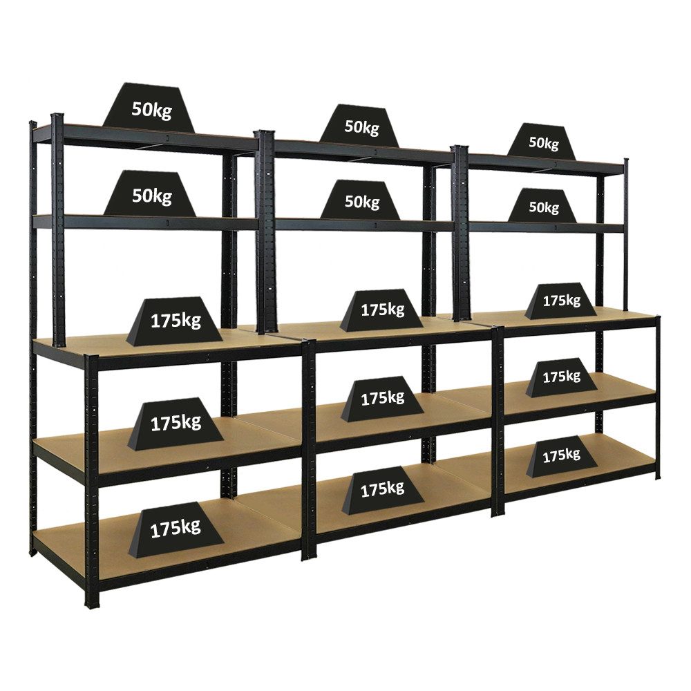 PROREGAL® Werkbank MegaDeal Werktisch GIANT BEAST Fachlast 175kg, (3-tlg), Stabile Werkbank Werktisch Arbeitstisch für Werkstatt Keller bis 175kg
