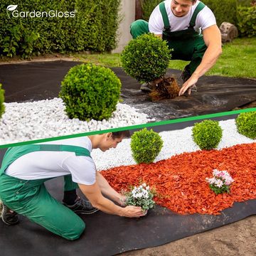 GardenGloss Unkrautvlies Gartenvlies Wasserdurchlässig 150g/m2 - Reißfest & UV-Stabil - 10m2