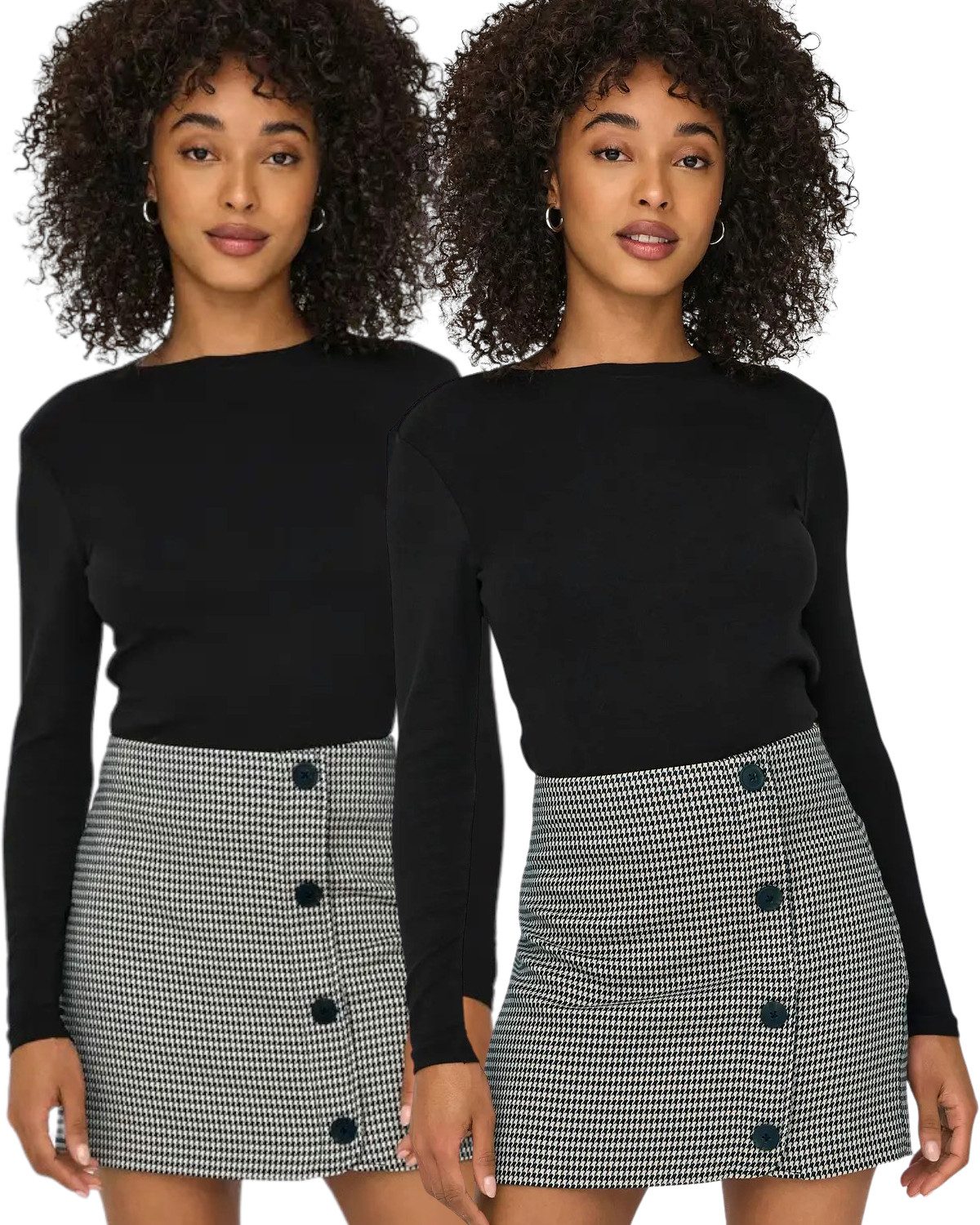 ONLY Langarmshirt (Spar Set, 2er-Pack) schlichtes Basic Shirt in Unifarben günstig online kaufen