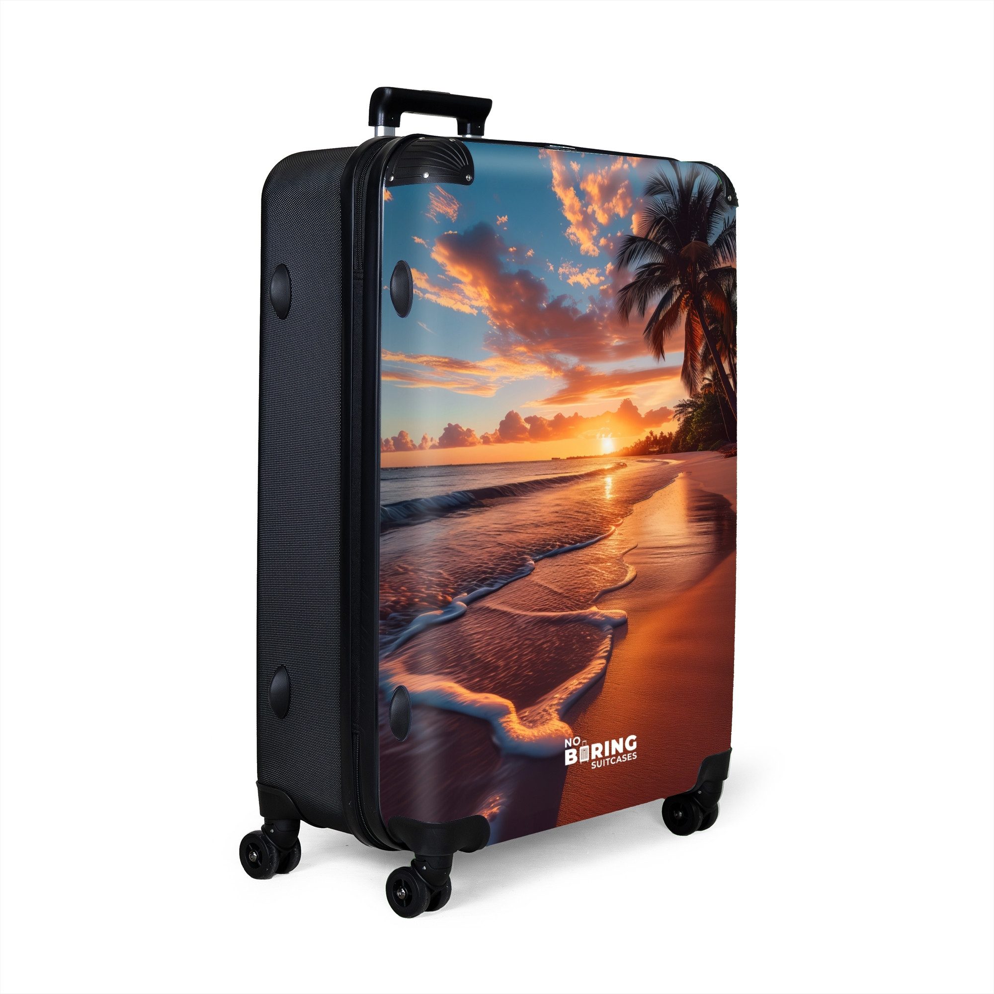 NoBoringSuitcases.com© Hartschalen-Trolley Strand bei Sonnenuntergang 77 günstig online kaufen