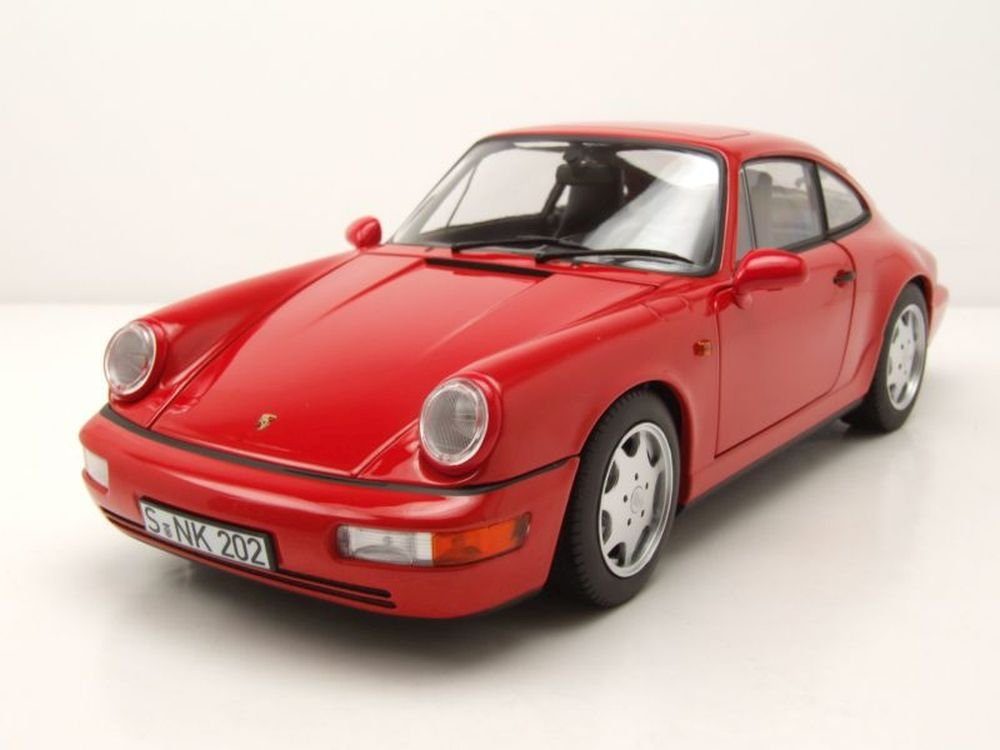 Norev Modellauto Porsche 911 (964) Carrera 2 1990 rot Modellauto 1:18 Norev, Maßstab 1:18