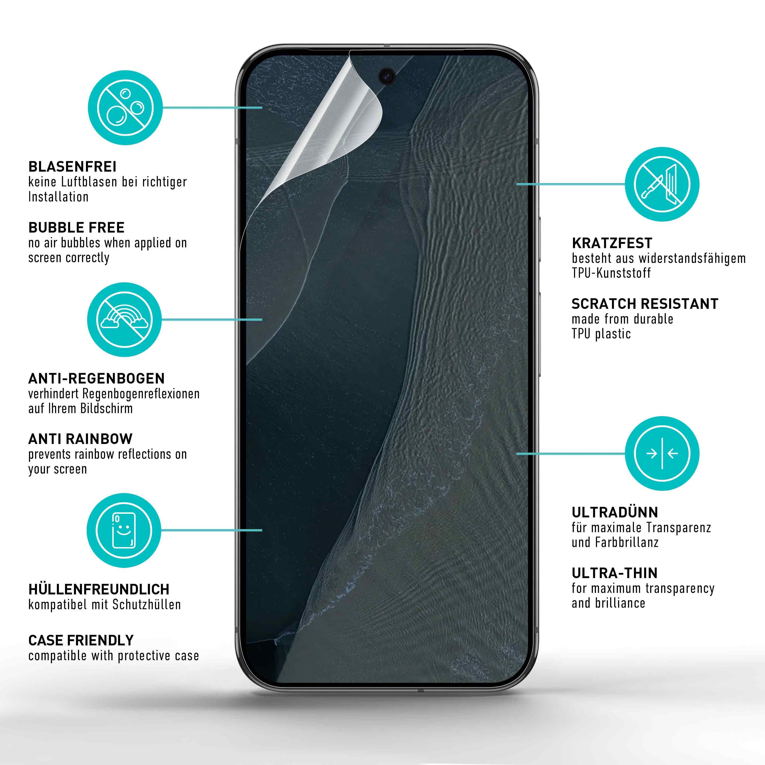 smartect Displayschutzfolie TPU Schutzfolie 2 + 2 Stück für Google Pixel 11 Pro (Display + Kamera) für Google Pixel 11 Pro, Set, 2 Stück, Ultra-klar, Kratzfest, – Bild 5 von 5