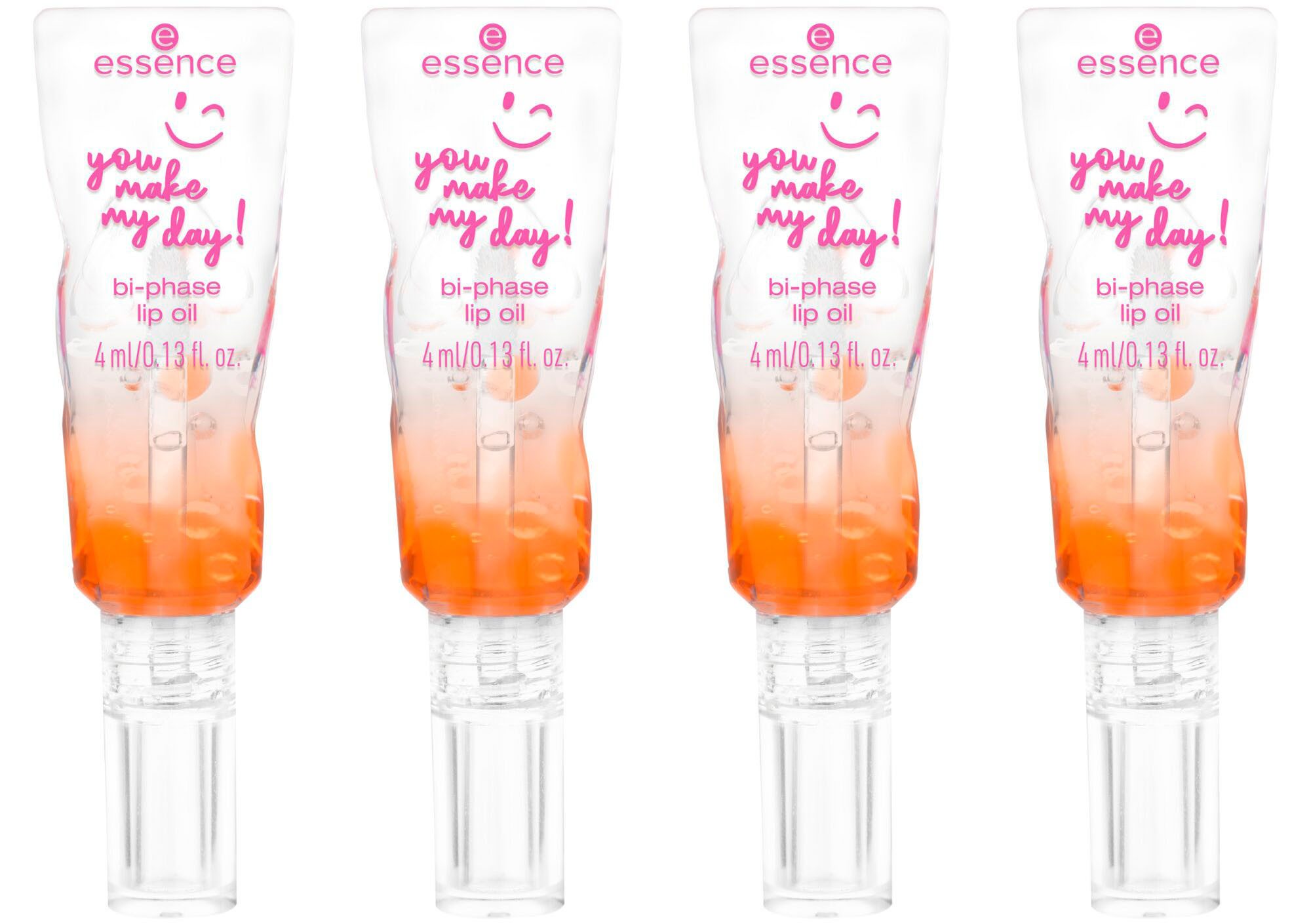 Essence Блеск для губ you make my day! bi-phase lip oil, 4-tlg., mit pflegendem Öl