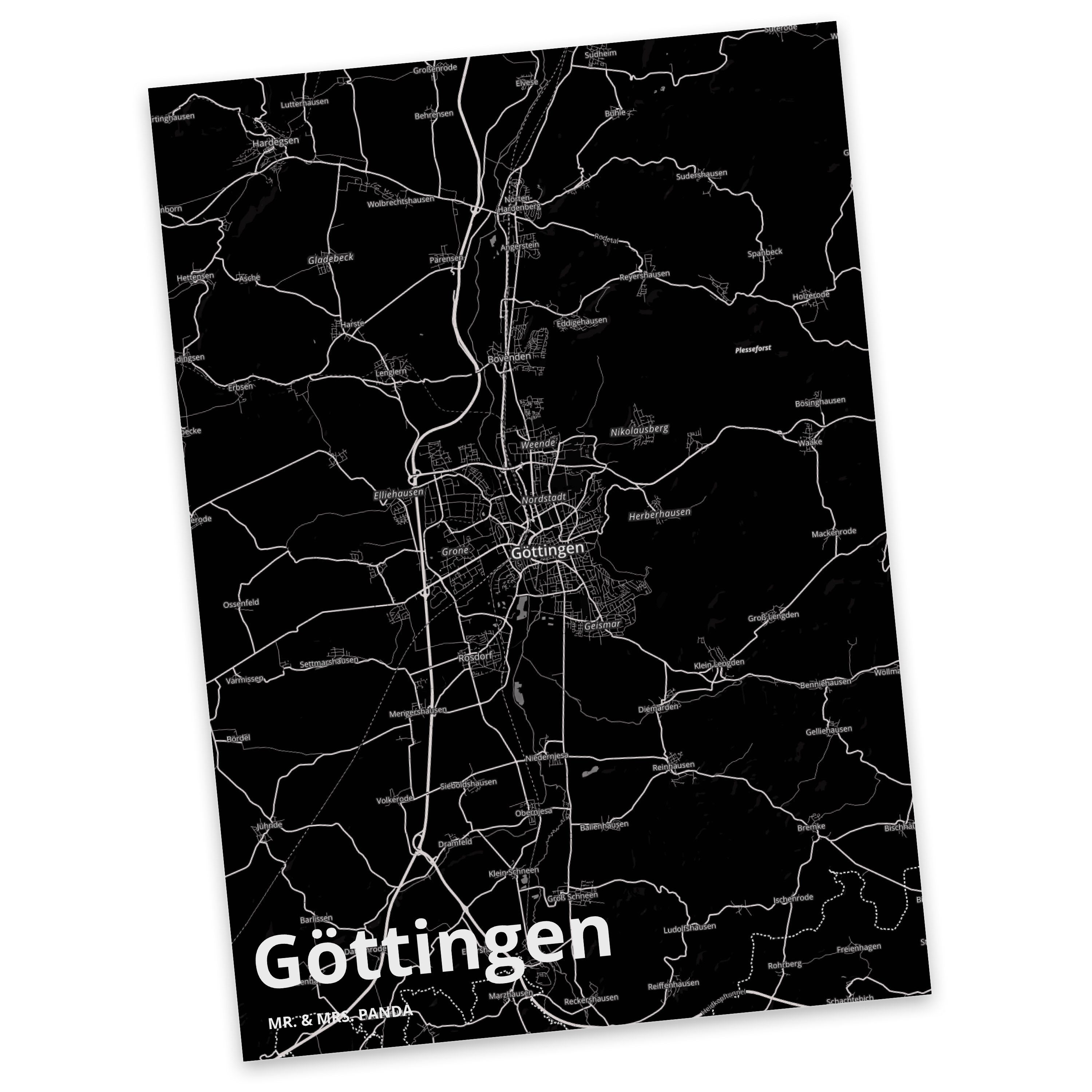 Geschenk, & Städte, Geschenkkarte, - Karte, Mr. Panda Mrs. Postkarte Ansichtskarte, Do Göttingen
