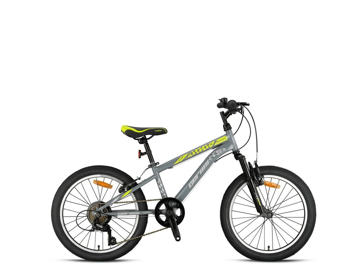 T&Y Trade Kinderfahrrad 20 Zoll Kinder Jugend Fahrrad MTB Mountainbike Rad Bike GRN26040 Grau, 7 Gang Microshift, Kettenschaltung, Federgabel, 7 Gang, Seitenständer