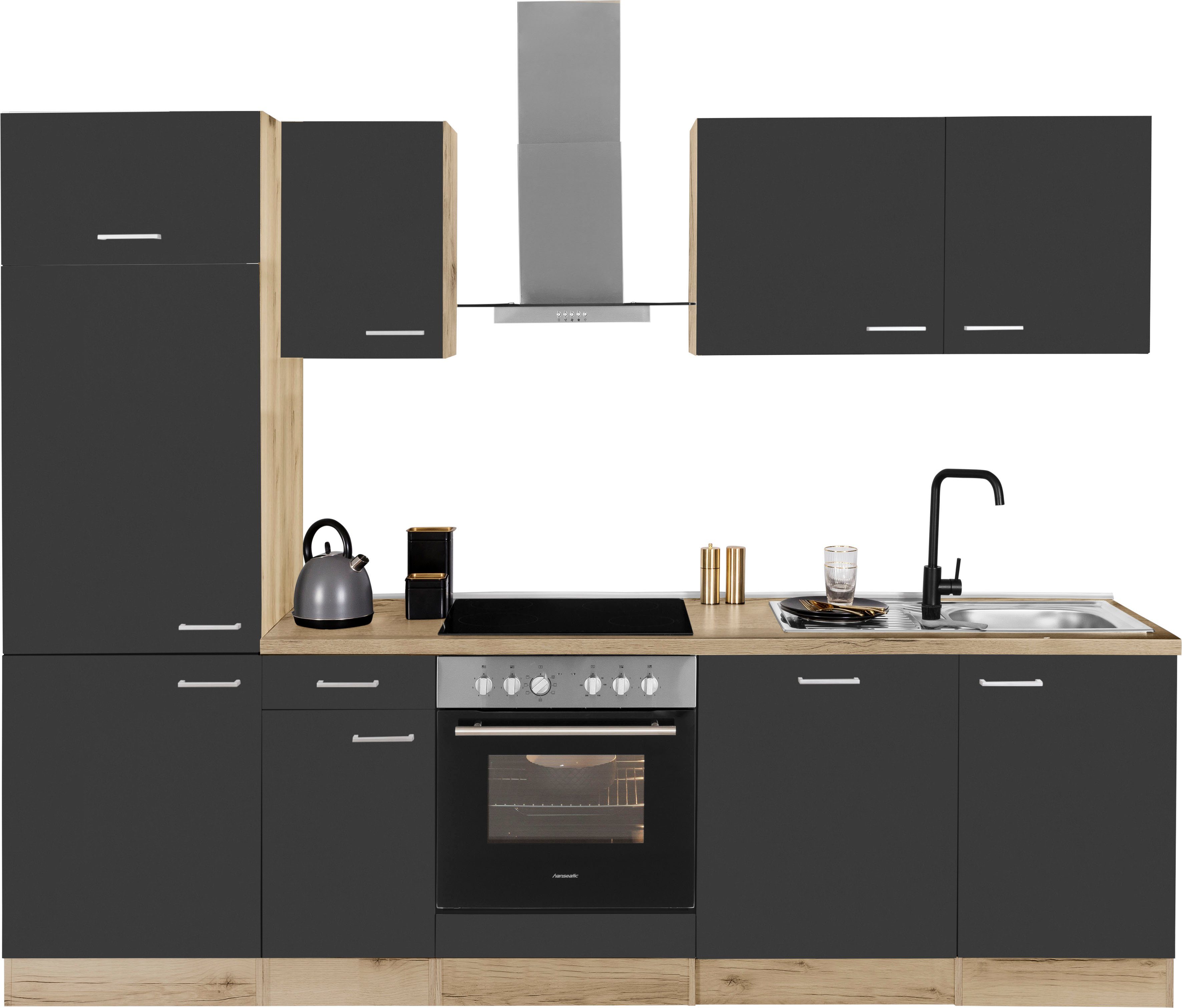 OPTIFIT Küchenzeile Iver Breite 270 cm, mit Hanseatic E-Geräten, wahlweise günstig online kaufen