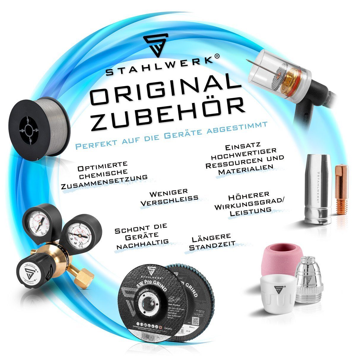 STAHLWERK Elektrowerkzeug-Set WP-26 Premium WIG Verschleißteile-Set