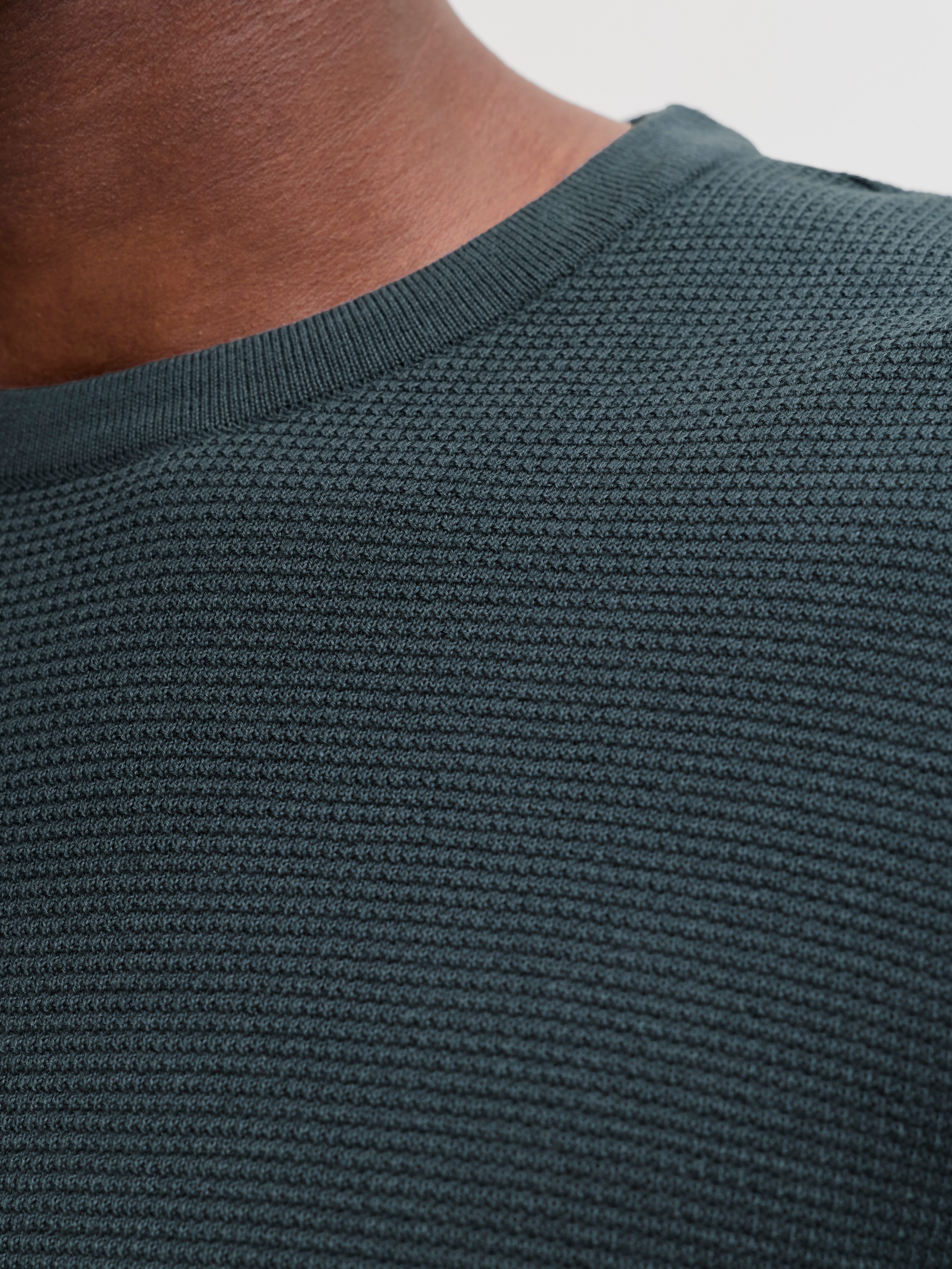 Jack & Jones Rundhalspullover JJEAUSTIN KNIT CREW NECK NOOS Baumwollmischung, regular fit – Bild 3 von 5