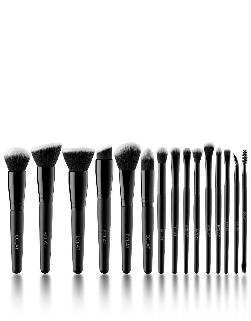 Set MakeUp, 16 Kosmetik, - Schminkpinkset, Kosmetikpinsel-Set Brush Wasserpinsel 15/16 Set, vegan tlg., ÉCLAT