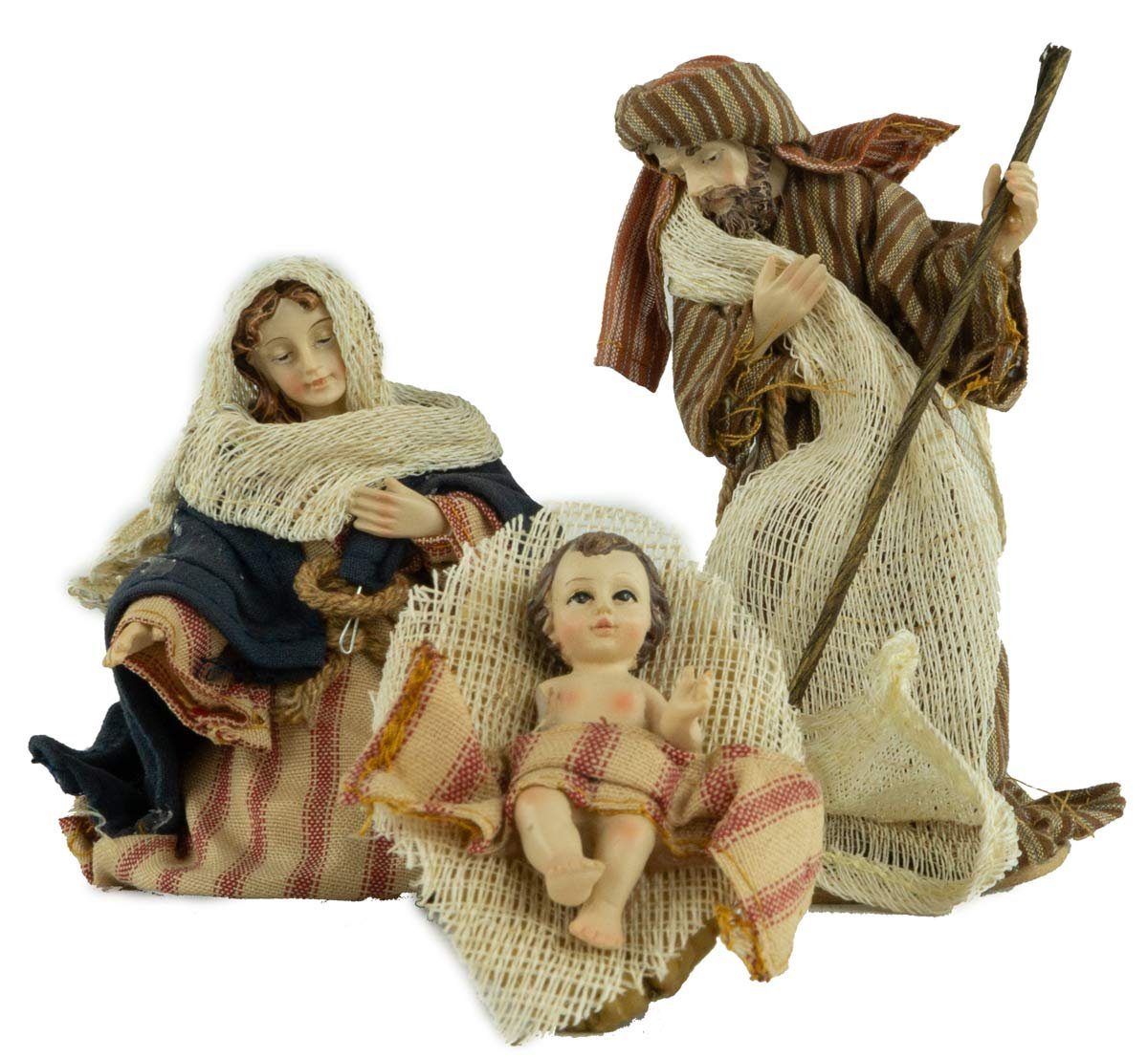 113 cm, Stoff bekleidete Krippenursel Krippenfigur mit Ankleidefiguren Krippenfiguren (Set, orientalische 9-tlg., St., handbemalte 9-tlg), 9 ca. 12 Orientalische K