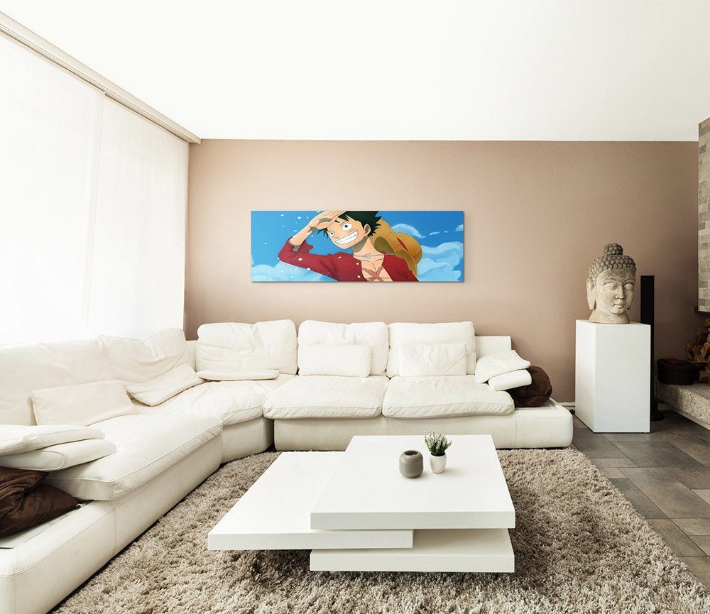 Sinus Art Leinwandbild One Piece Monkey d Luffy 150x50cm
