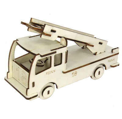 SOL-EXPERT group Modellbausatz 3D Holz Puzzle Feuerwehrauto