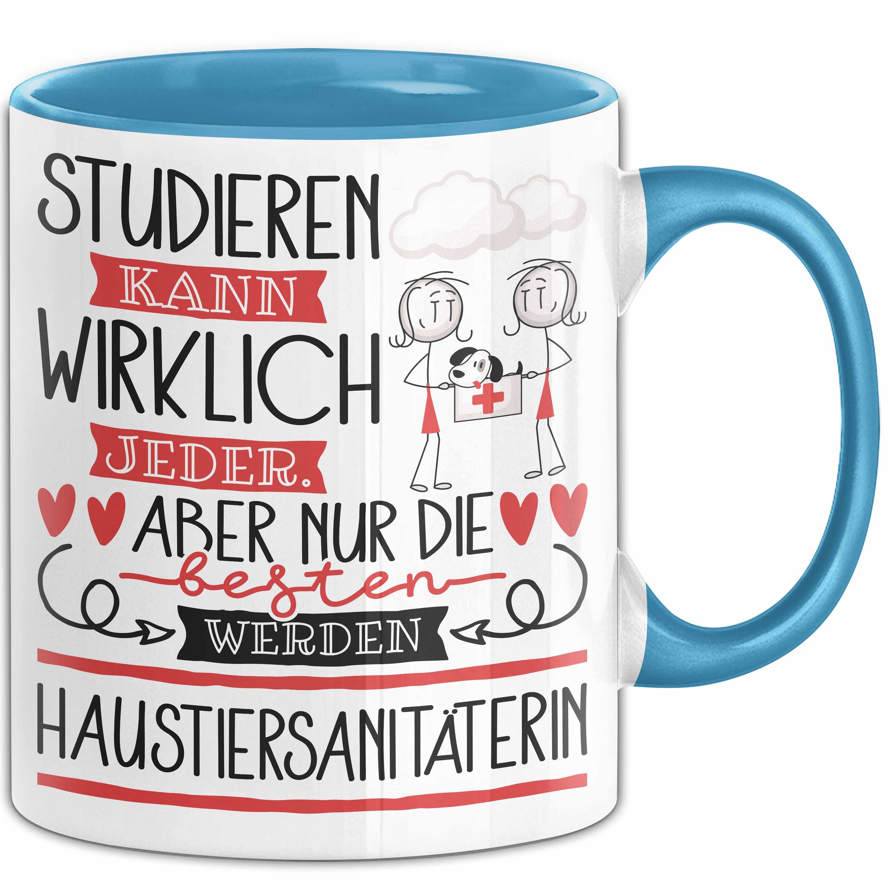 Trendation Tasse Haustiersanitäterin Tasse Lustiges Geschenk Studieren Kann Wirklich