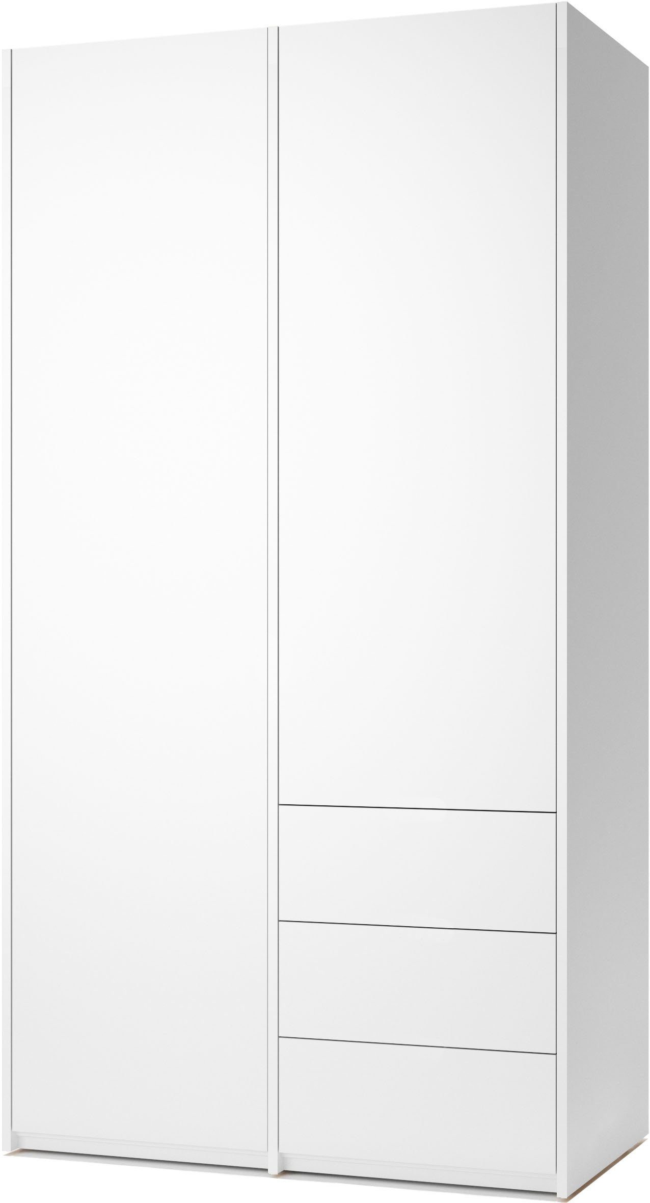Müller Kleiderschrank SMALL Modular rechts 3 Inklusive Plus unten Schubladen 2 Variante kleiner LIVING weiß