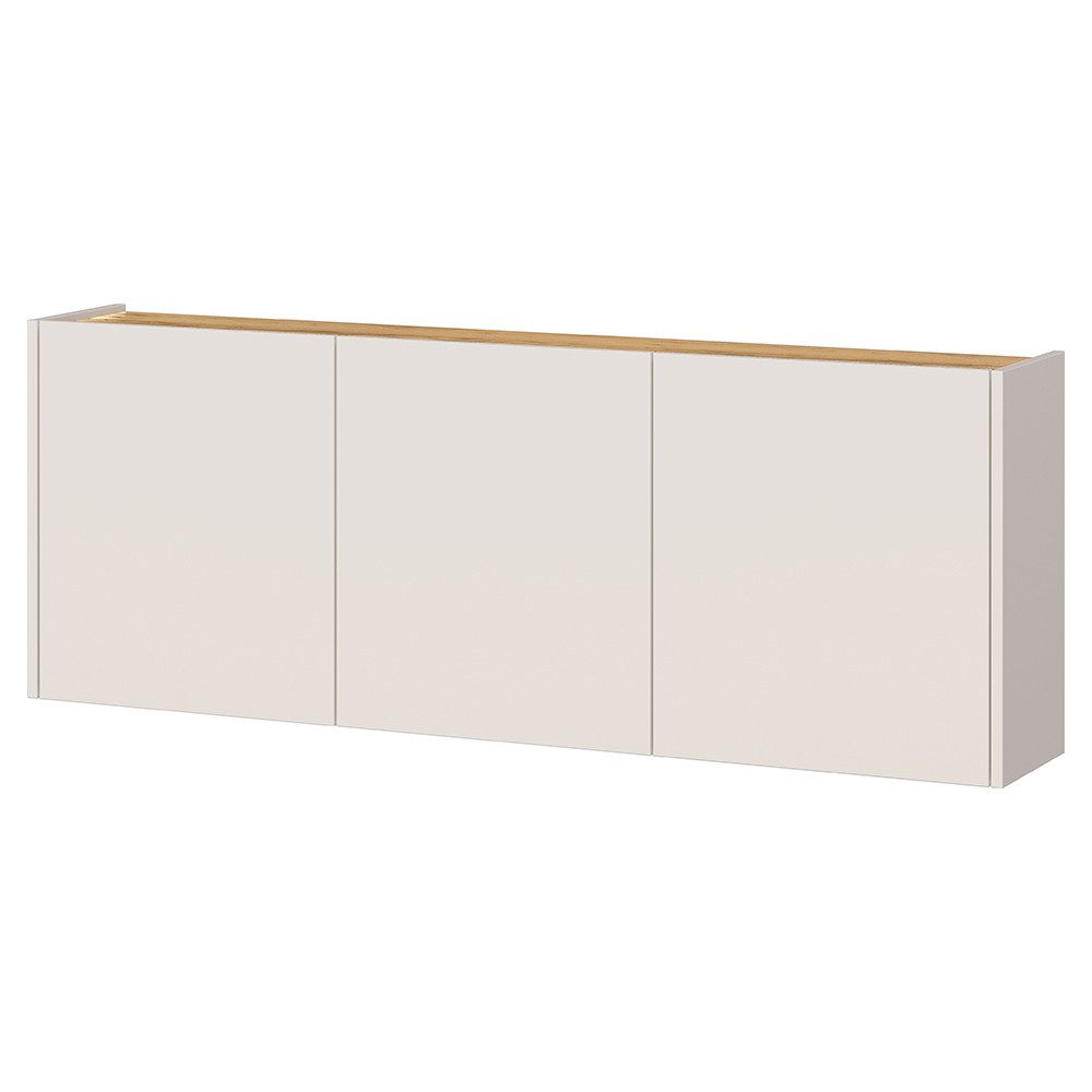 Lomadox Schuhschrank LAPUA-01 in Kaschmir und Eiche, 3-türig, ideal für schmale Flure