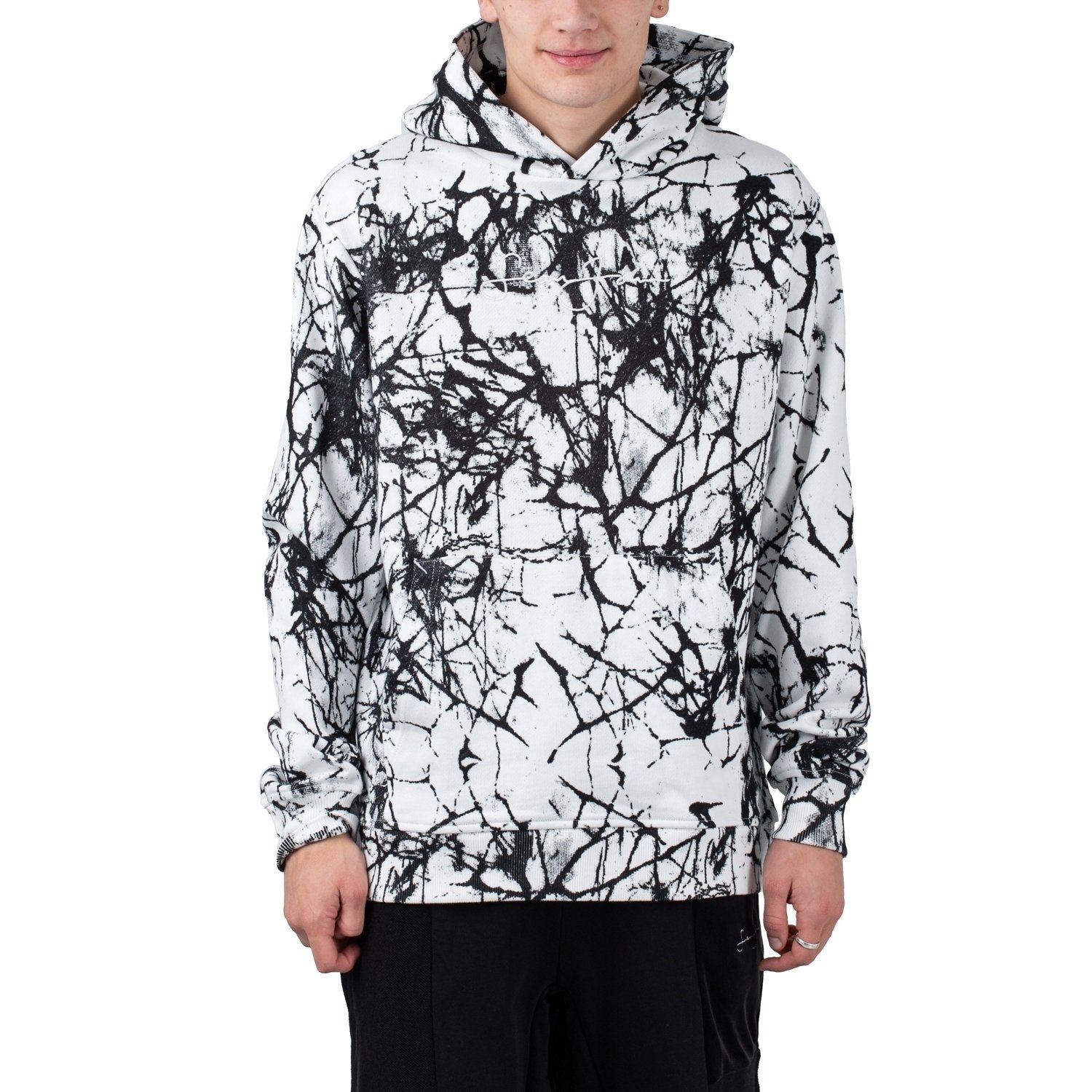 Sean John Hoodie Sean John Script Logo Crackle Dye Hoodie