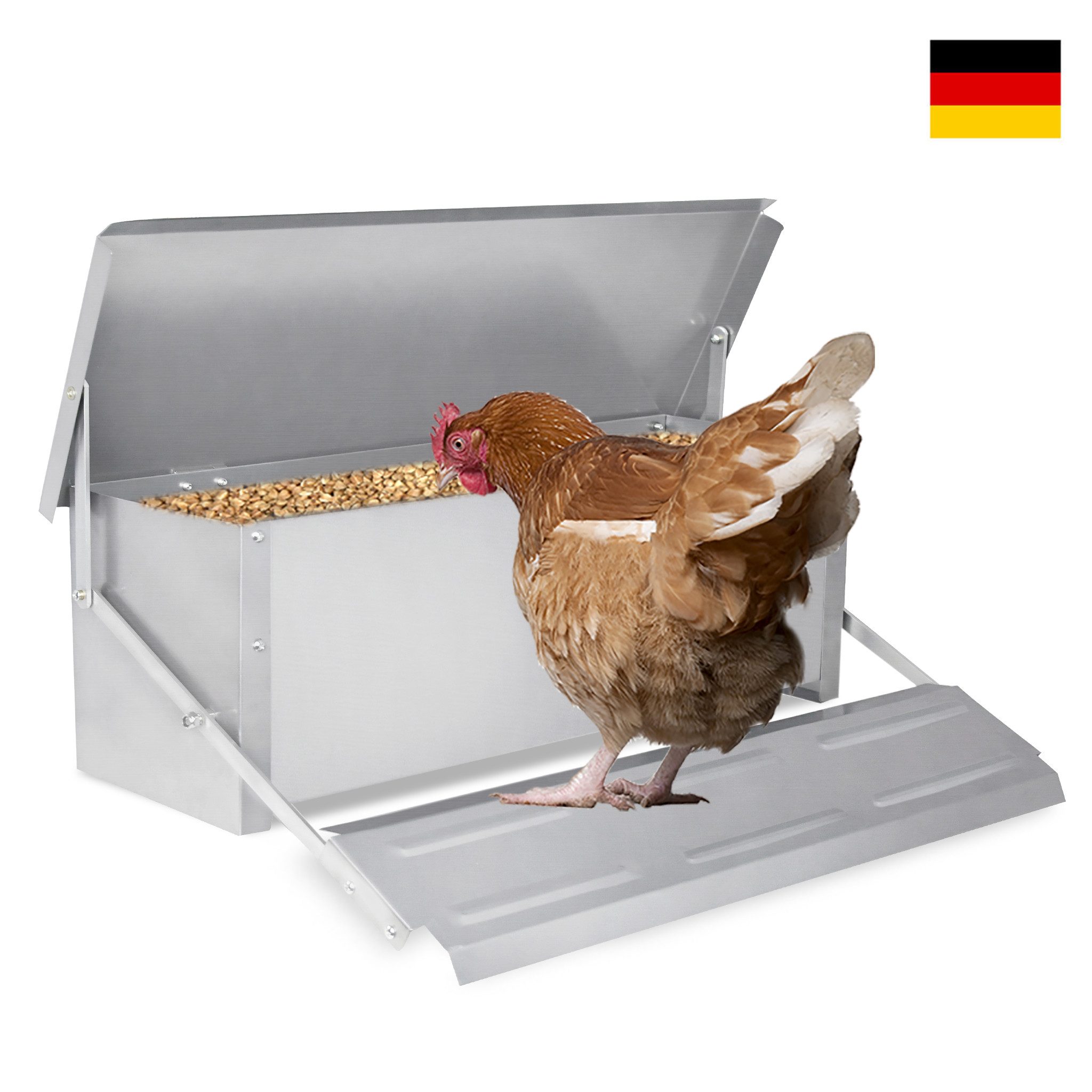 FIVMEN Futterautomat Automatischer Hühner Futterautomat Geflügel Futterautomat, für Geflügel Hühner, Enten, Gänse