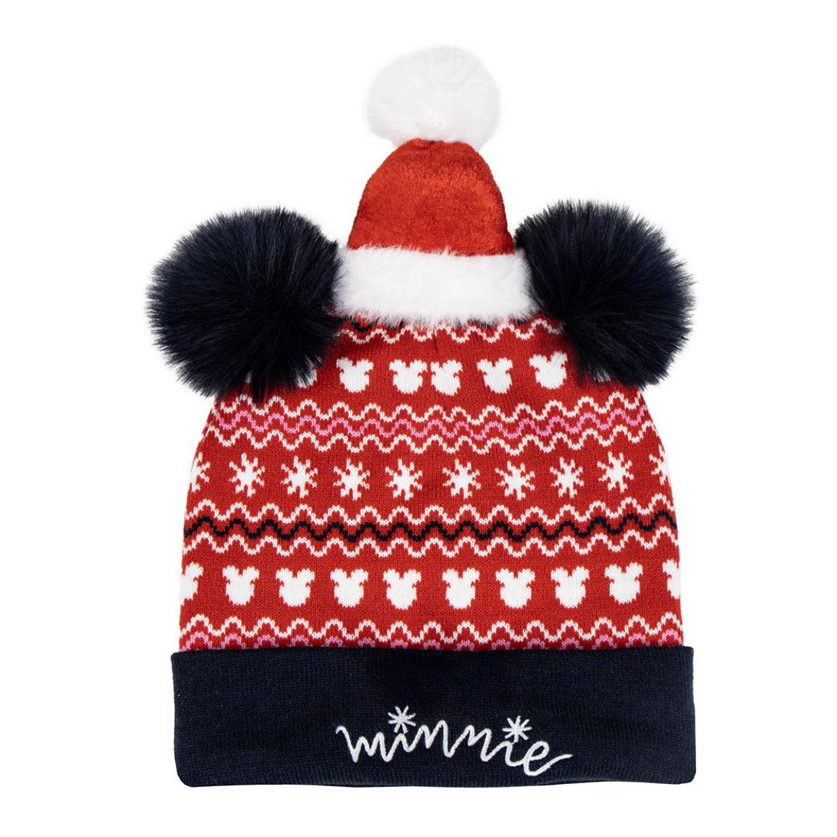 Cerda Beanie Disney Minnie Christmas-Mütze für Kinder Wintermütze