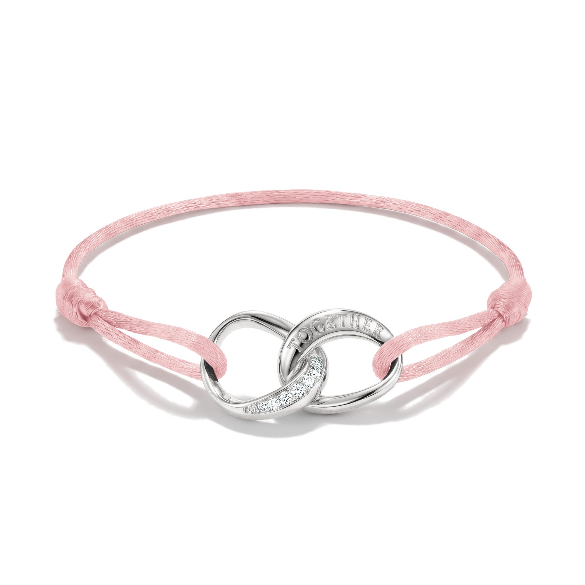 THOMAS SABO Armband Together Textilarmband, mit Zirkonia (synth)