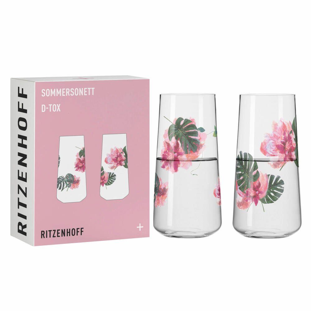Ritzenhoff Gläser-Set Universalglas 2er-Set Sommersonett 2023, 2-tlg., Kristallglas, Made in Germany