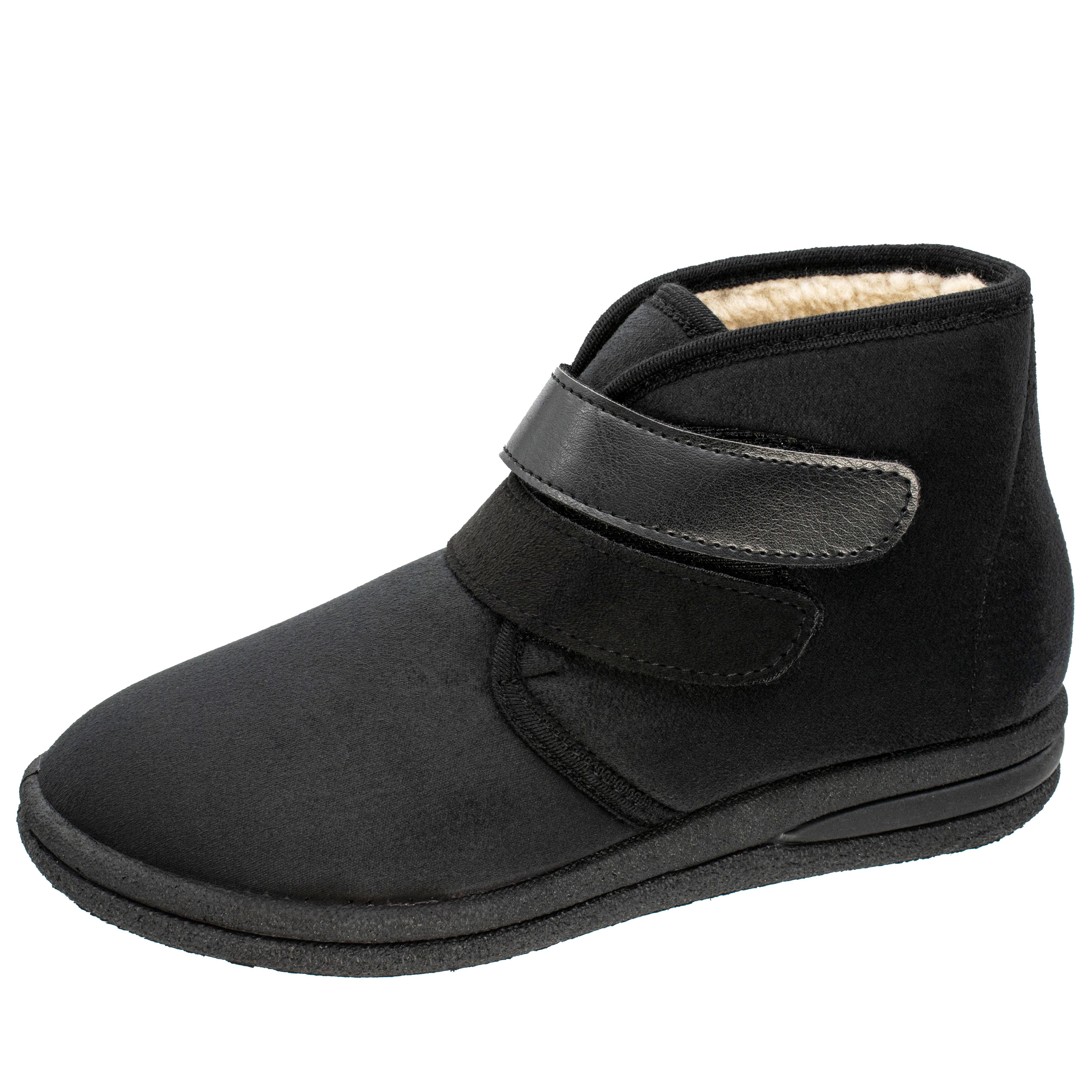 Fischer-Markenschuh Ilse Klettschuh aus Velours, mit Warmfutter, Weite H, zwei Klettverschlüsse