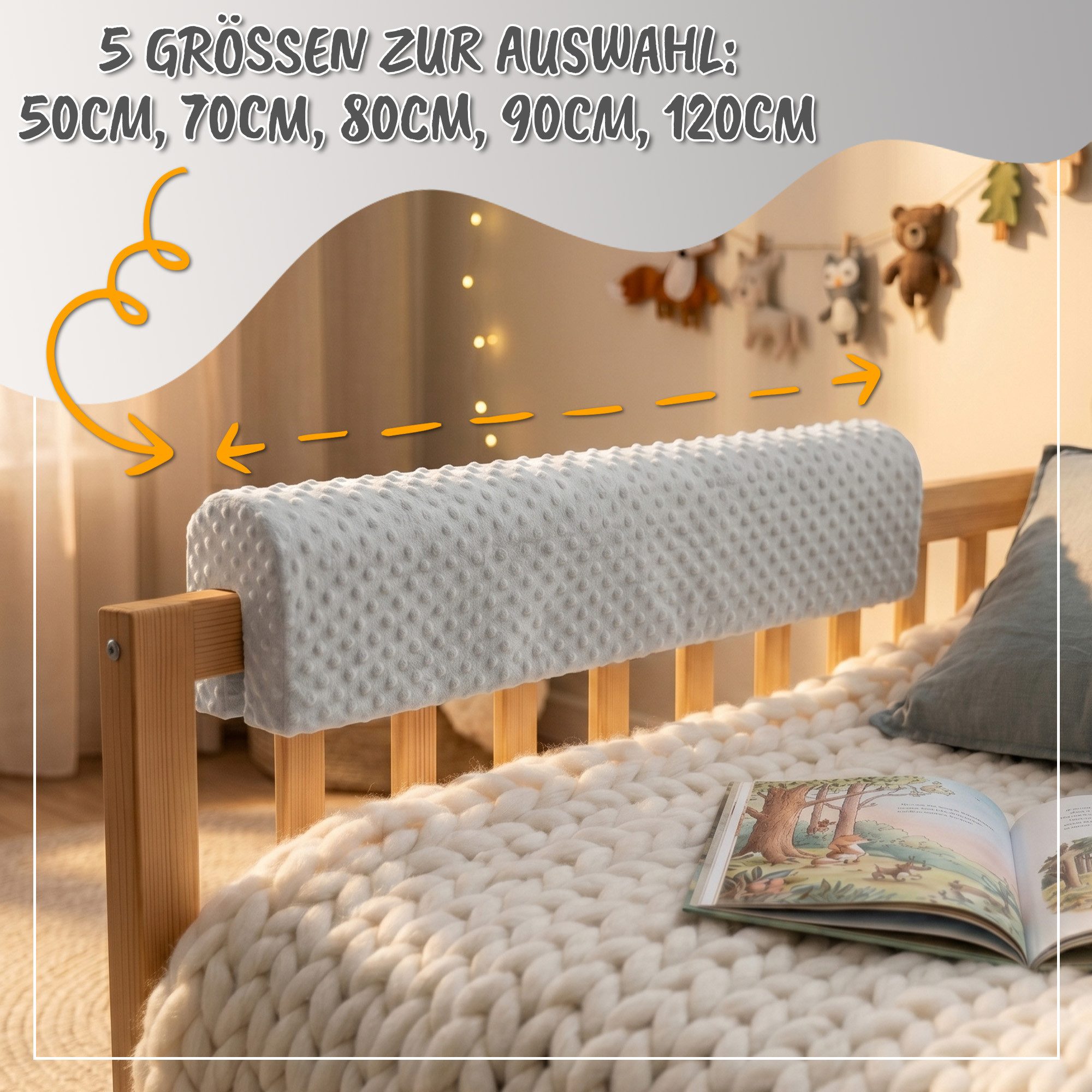 Totsy Baby Bettschutzgitter Bezug für Bettkantenschutz – Schutz für Kinderbett & Babybett