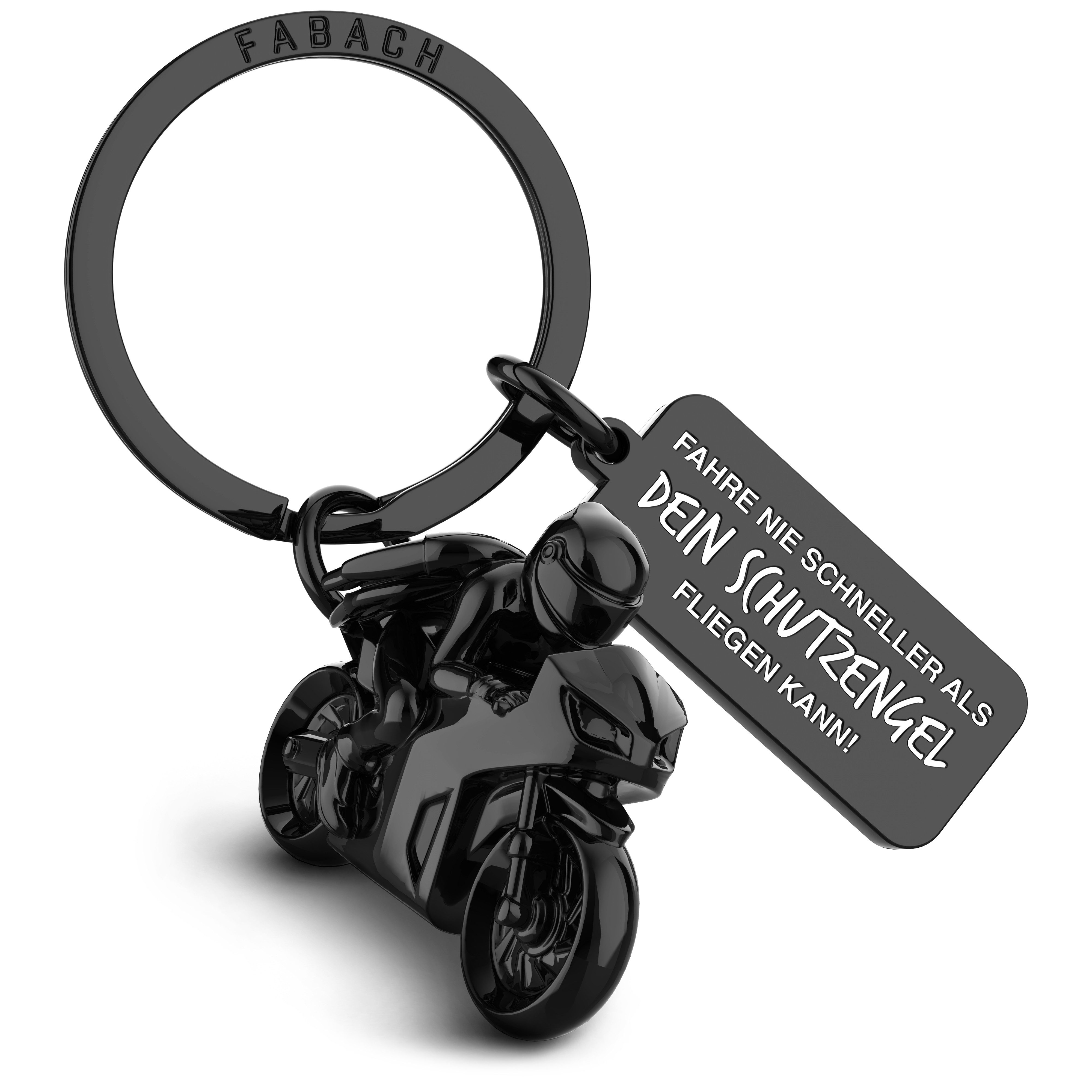FABACH Schlüsselanhänger Motorradengel Motorrad Schutzengel Glücksbringer für Motorradfahrer